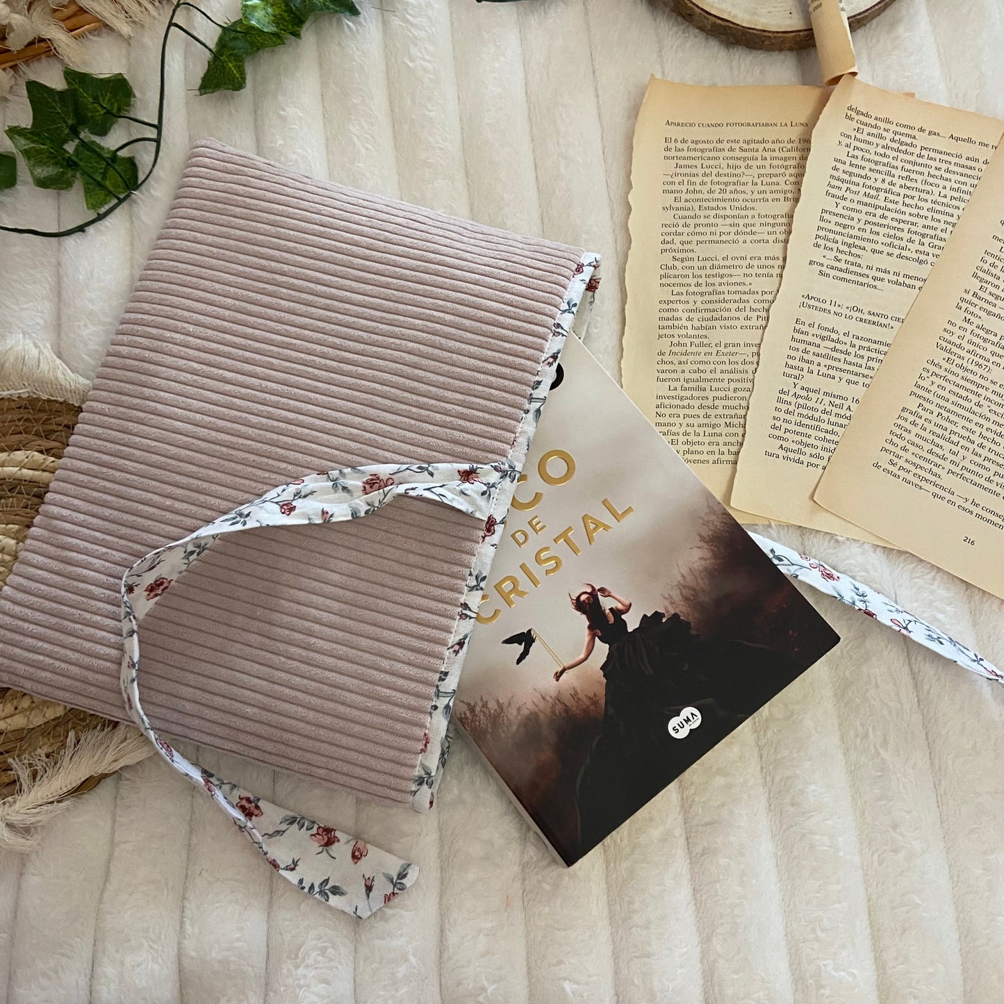 Funda literaria Boston de pana