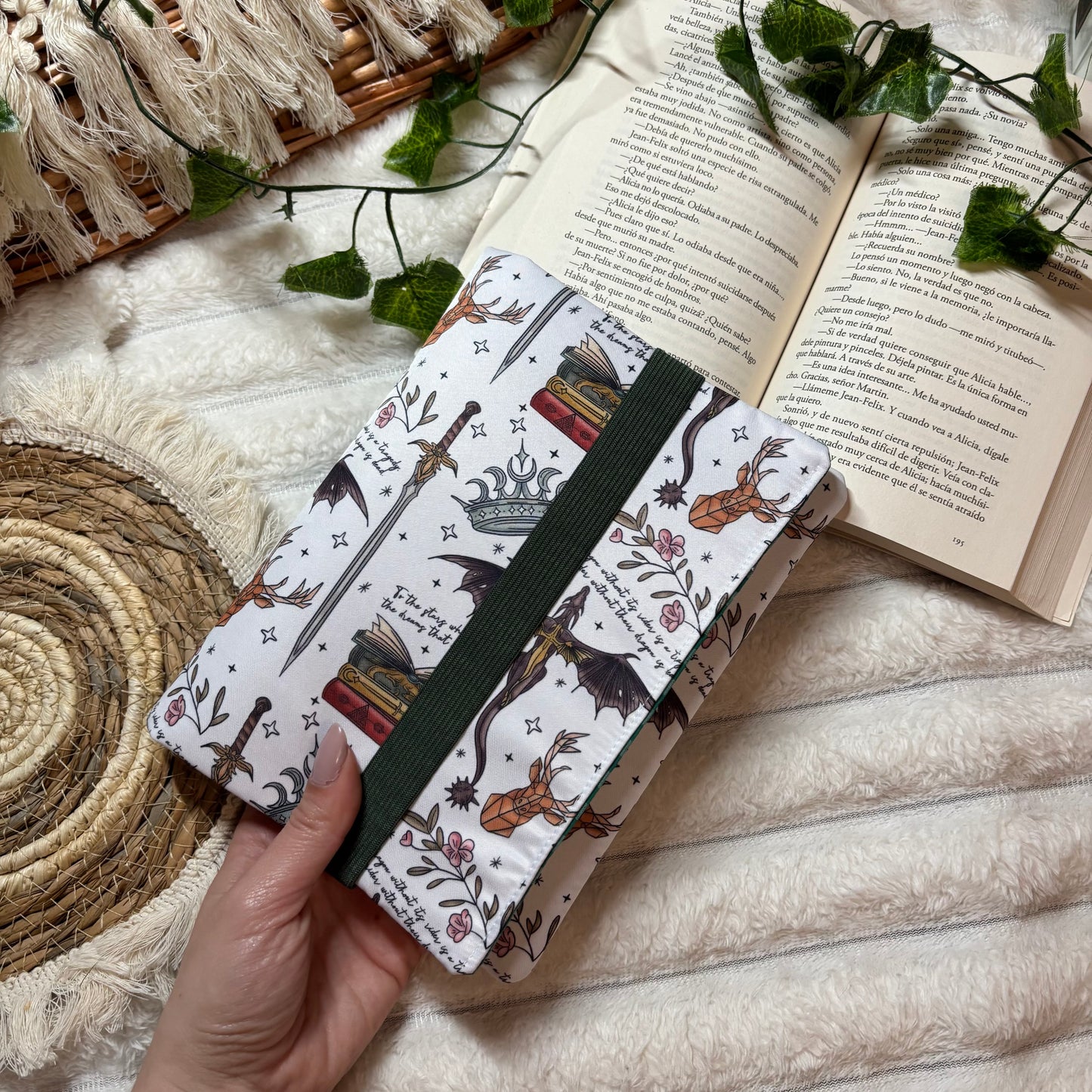 Funda de solapas para ebook Fourth wing + Velaris