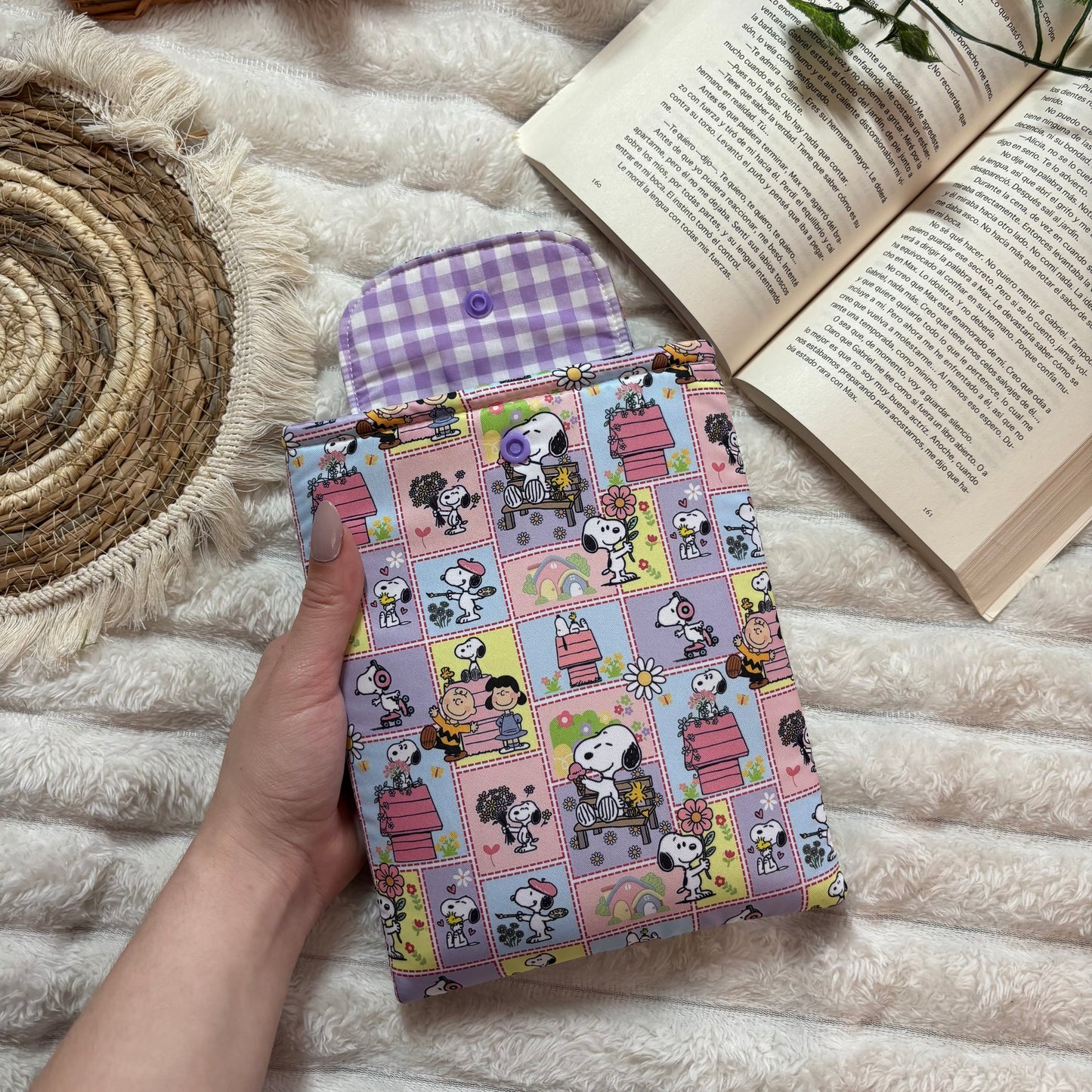 Funda kindle/kobo libra colour Snoopy en la vida