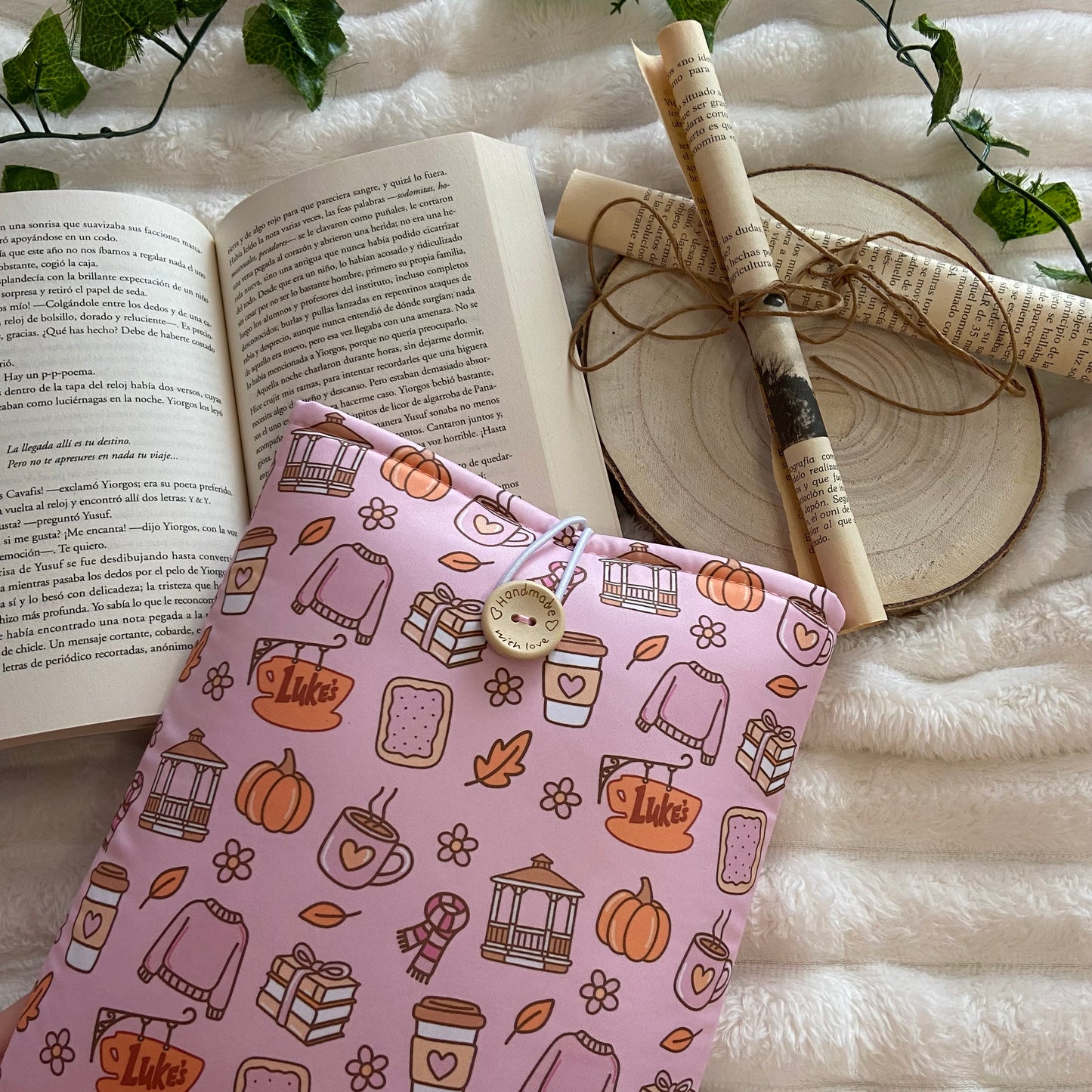 Funda literaria Gilmore girls en rosa