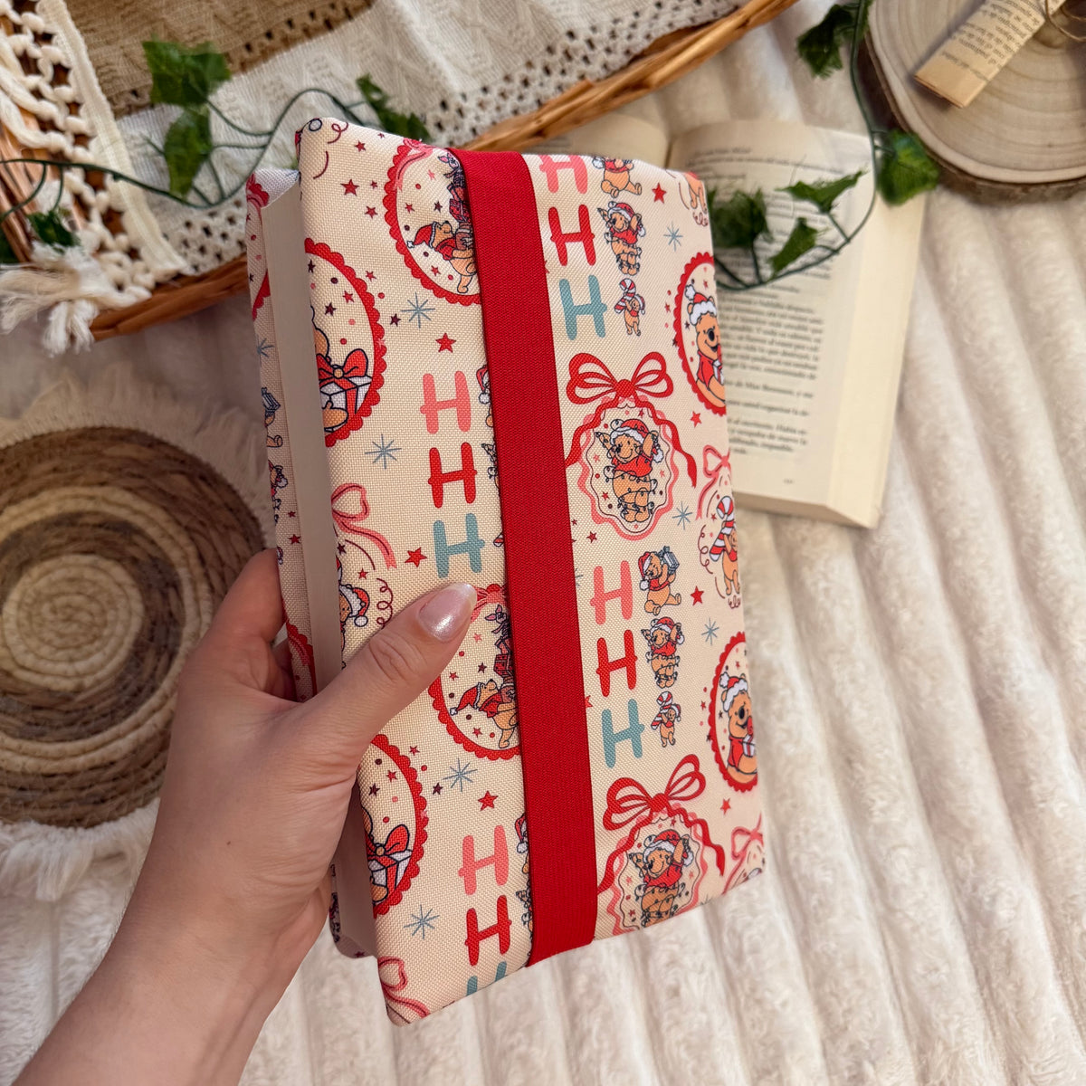 Funda ajustable Winnie navideño impermeable