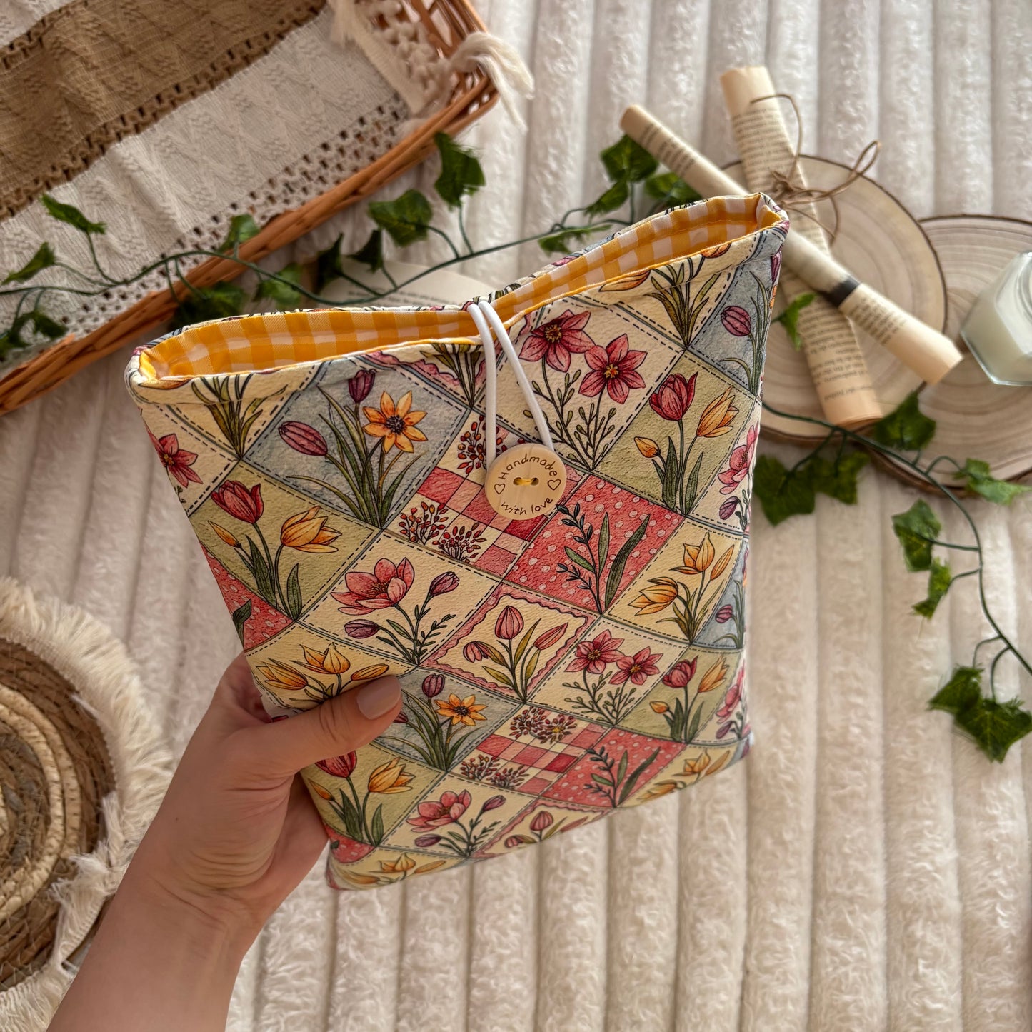 Funda literaria jardín encantado