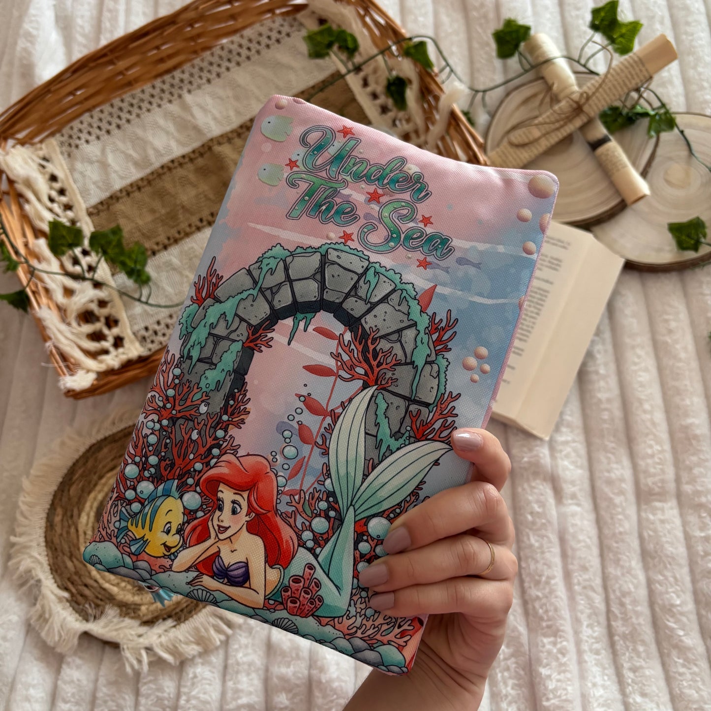 Funda ajustable La sirenita under the sea impermeable