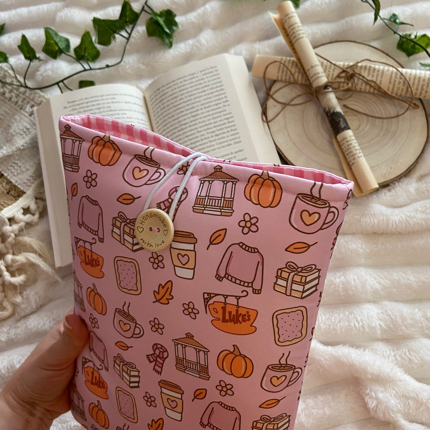 Funda literaria Gilmore girls en rosa