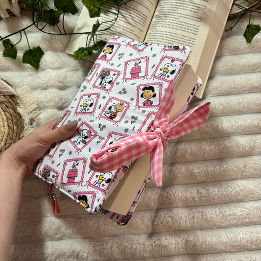 Funda de solapas cuadros de Snoopy