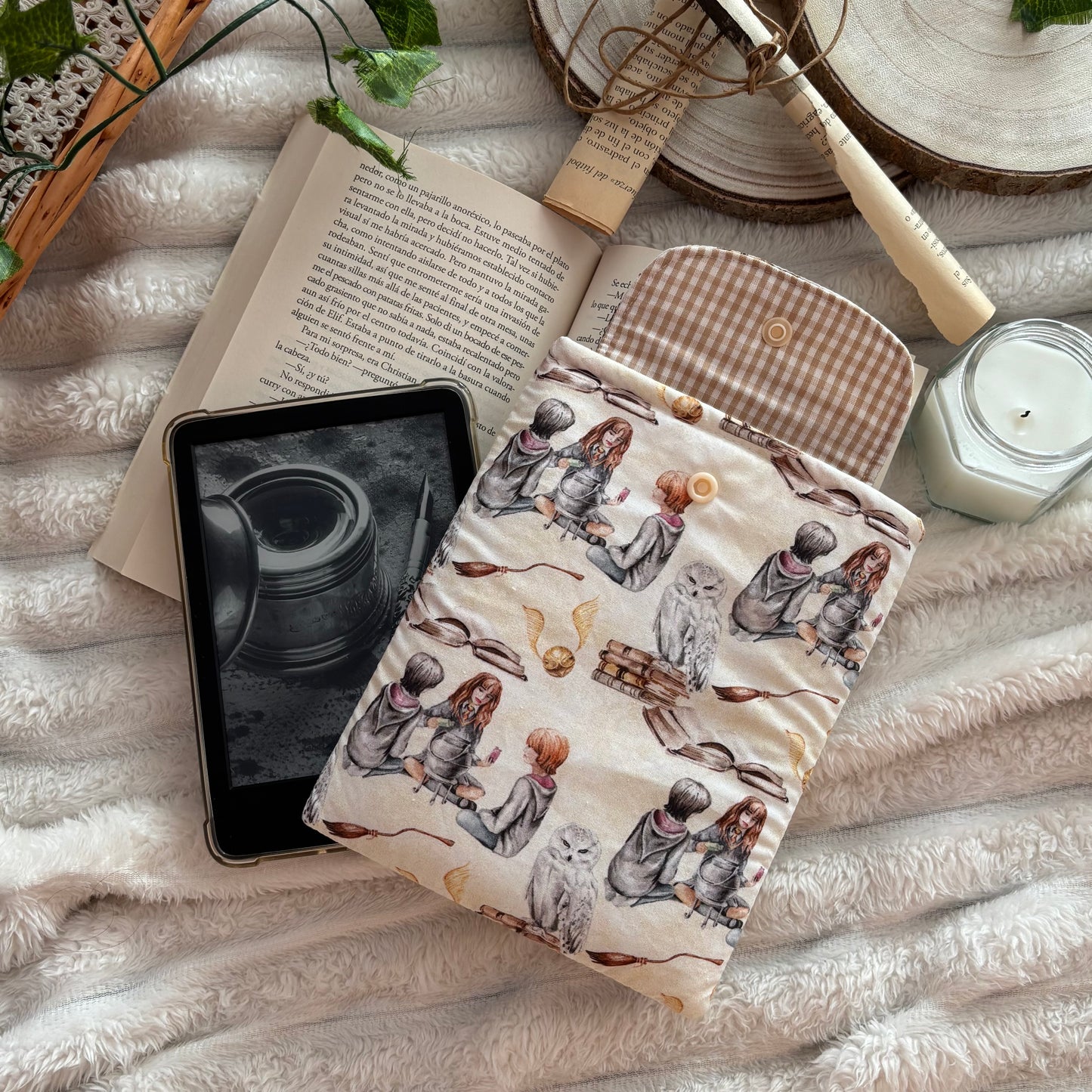 Funda para ebook Harry Ron y Hermione