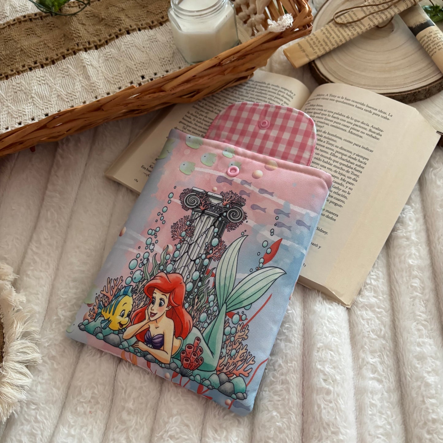 Funda kindle/kobo libra colour La sirenita under the sea impermeable