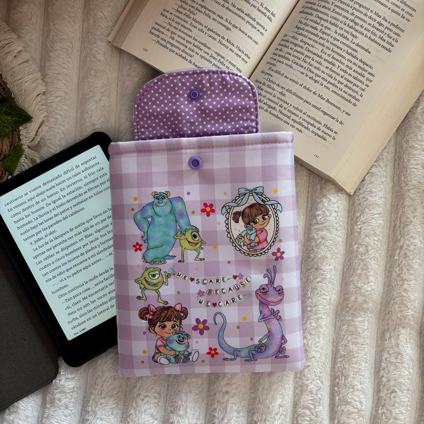 Funda kindle/kobo Monstruos S.A impermeable
