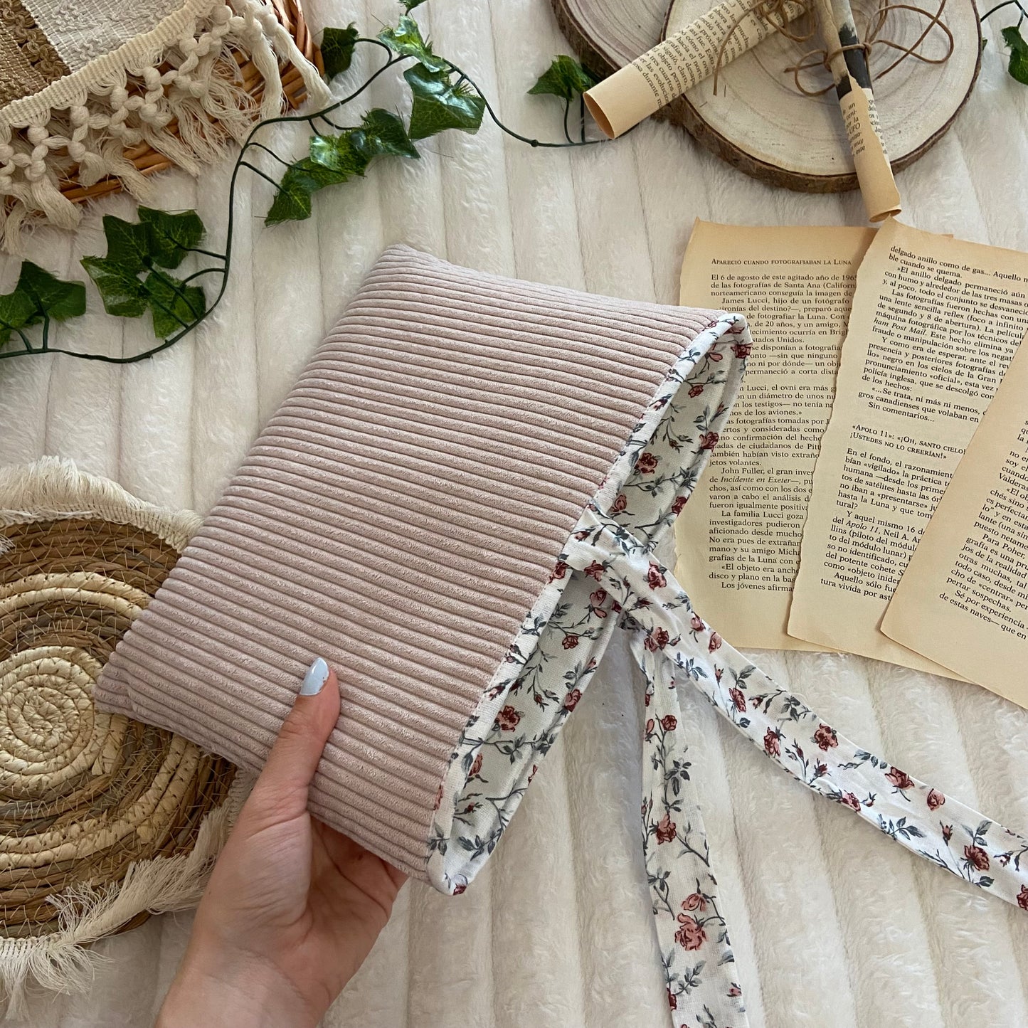 Funda literaria Boston de pana