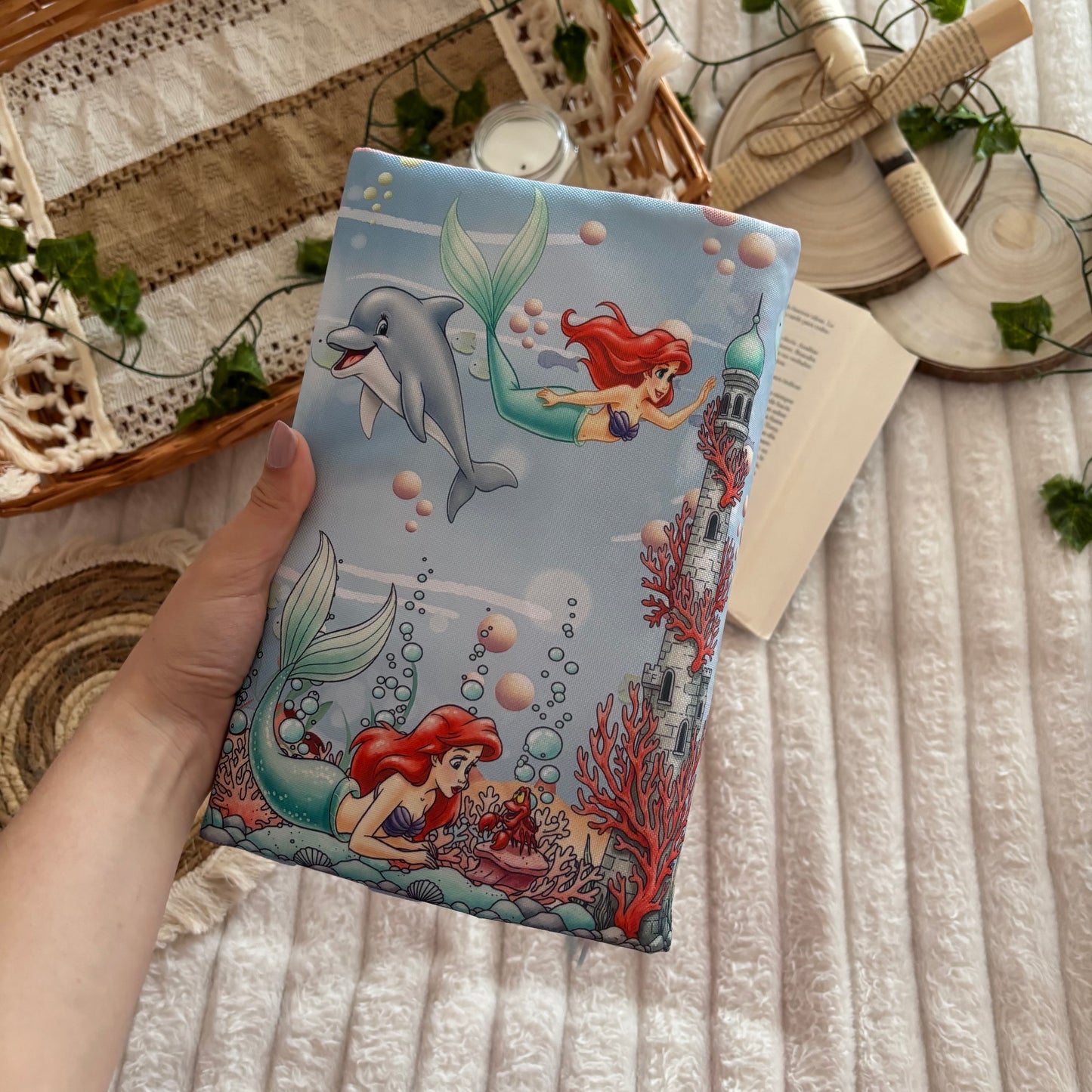 Funda ajustable La sirenita under the sea impermeable