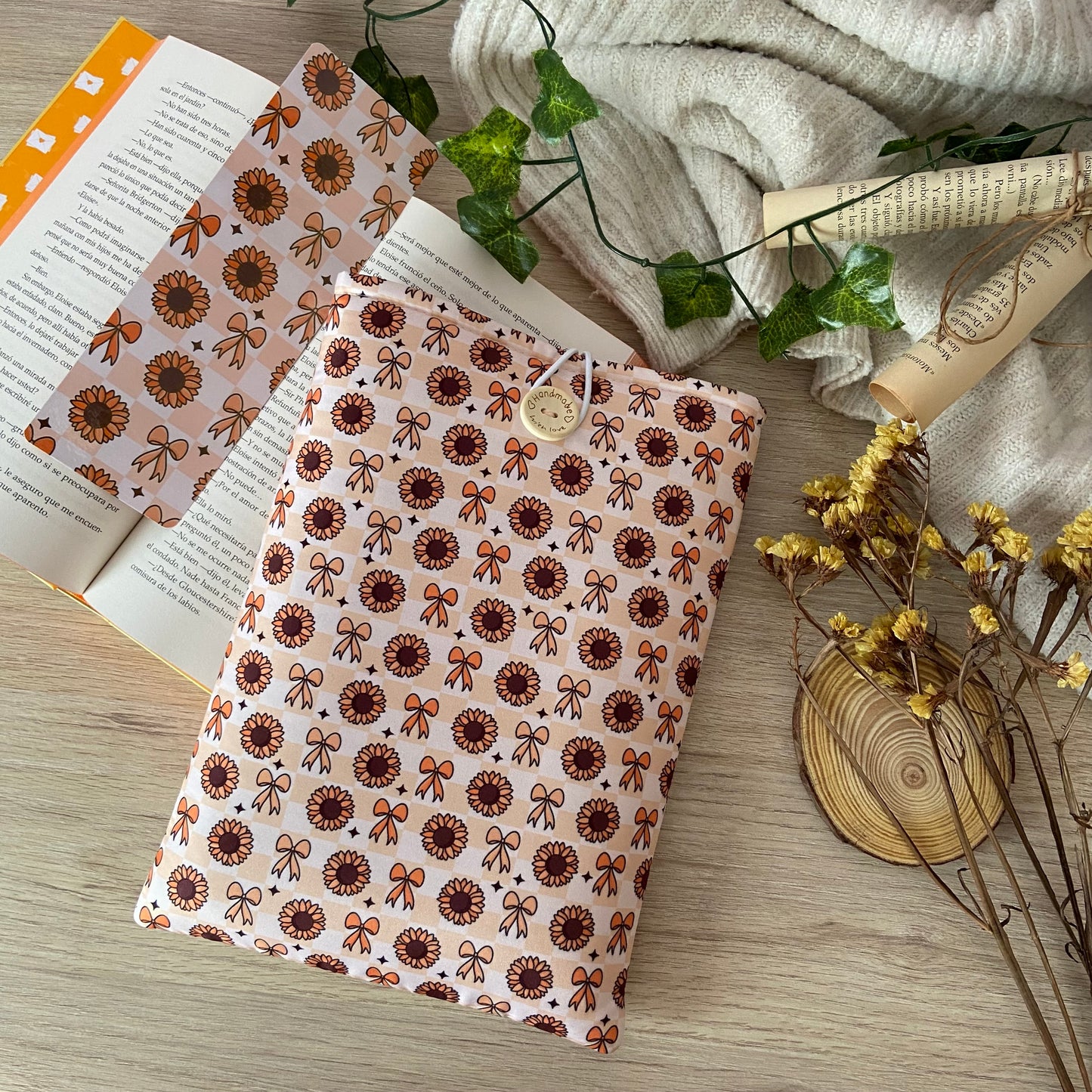 Funda literaria girasoles coquettes