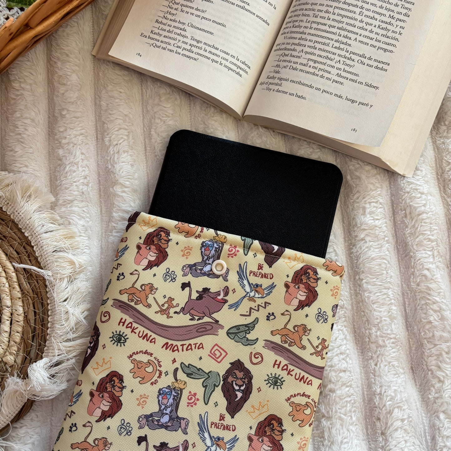 Funda kindle/kobo Rey León impermeable