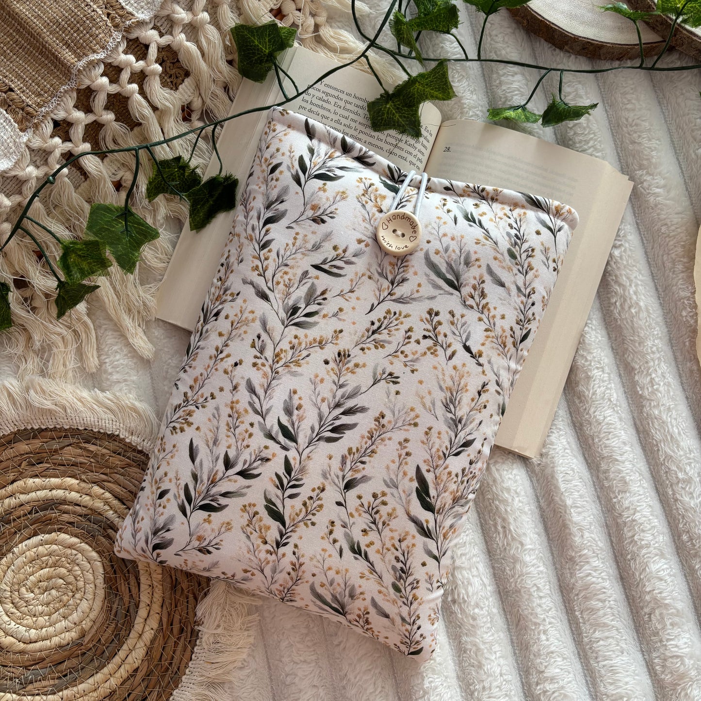 Funda literaria en las plantas