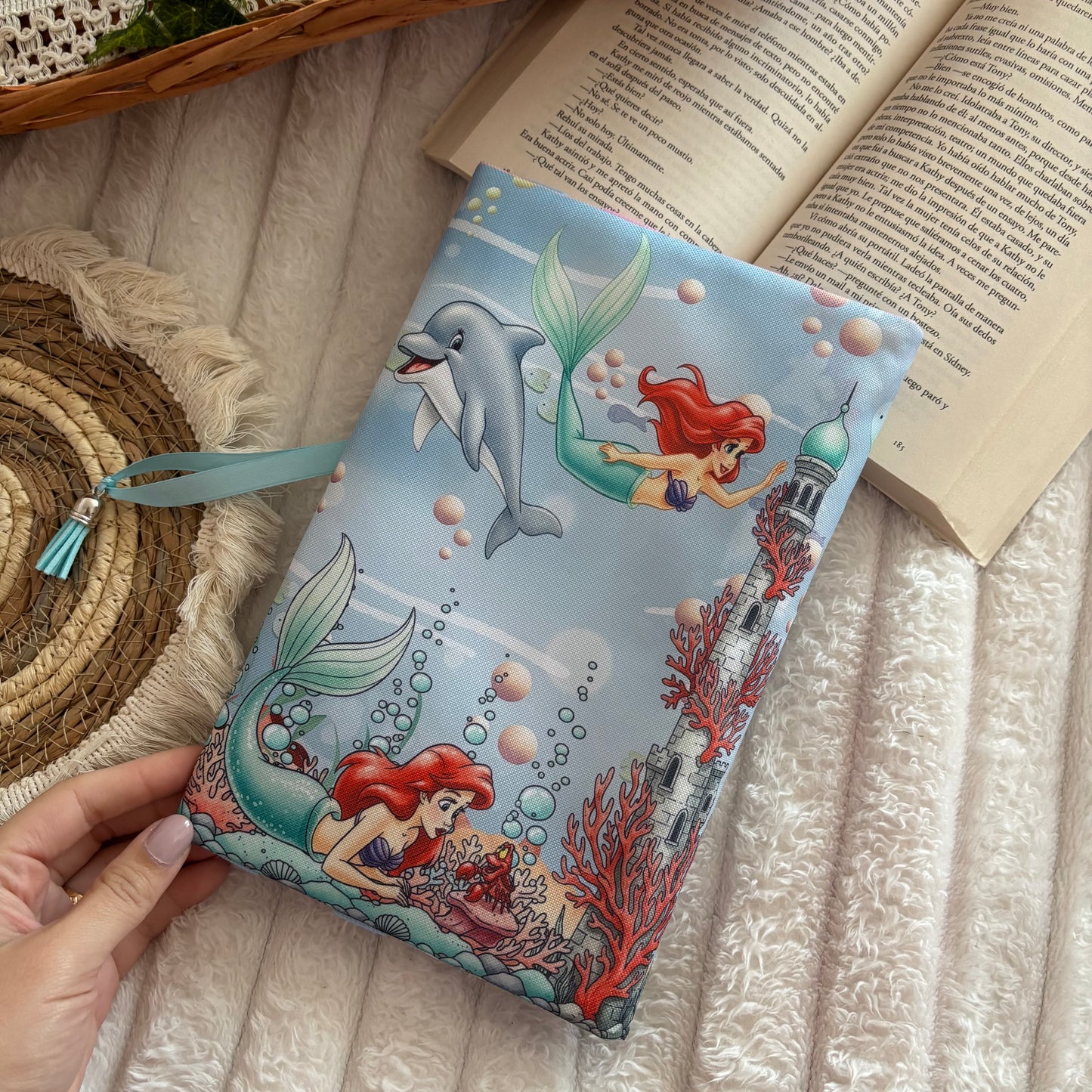 Funda ajustable La sirenita under the sea impermeable
