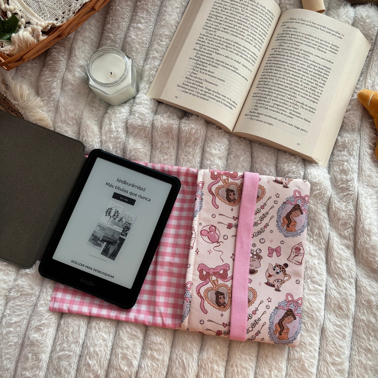 Funda de solapas para ebook Tale as old as time Bella y Bestia