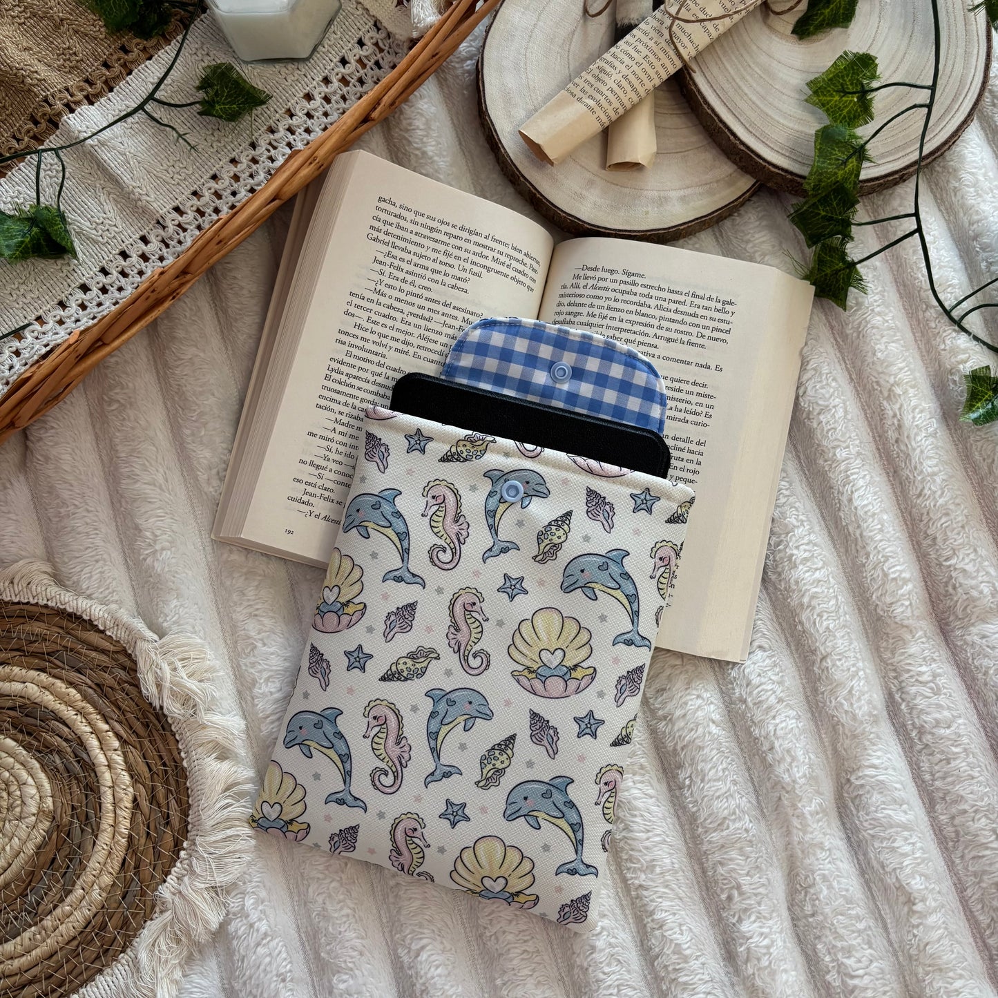 Funda kindle/kobo libra colour mar de perlas impermeable