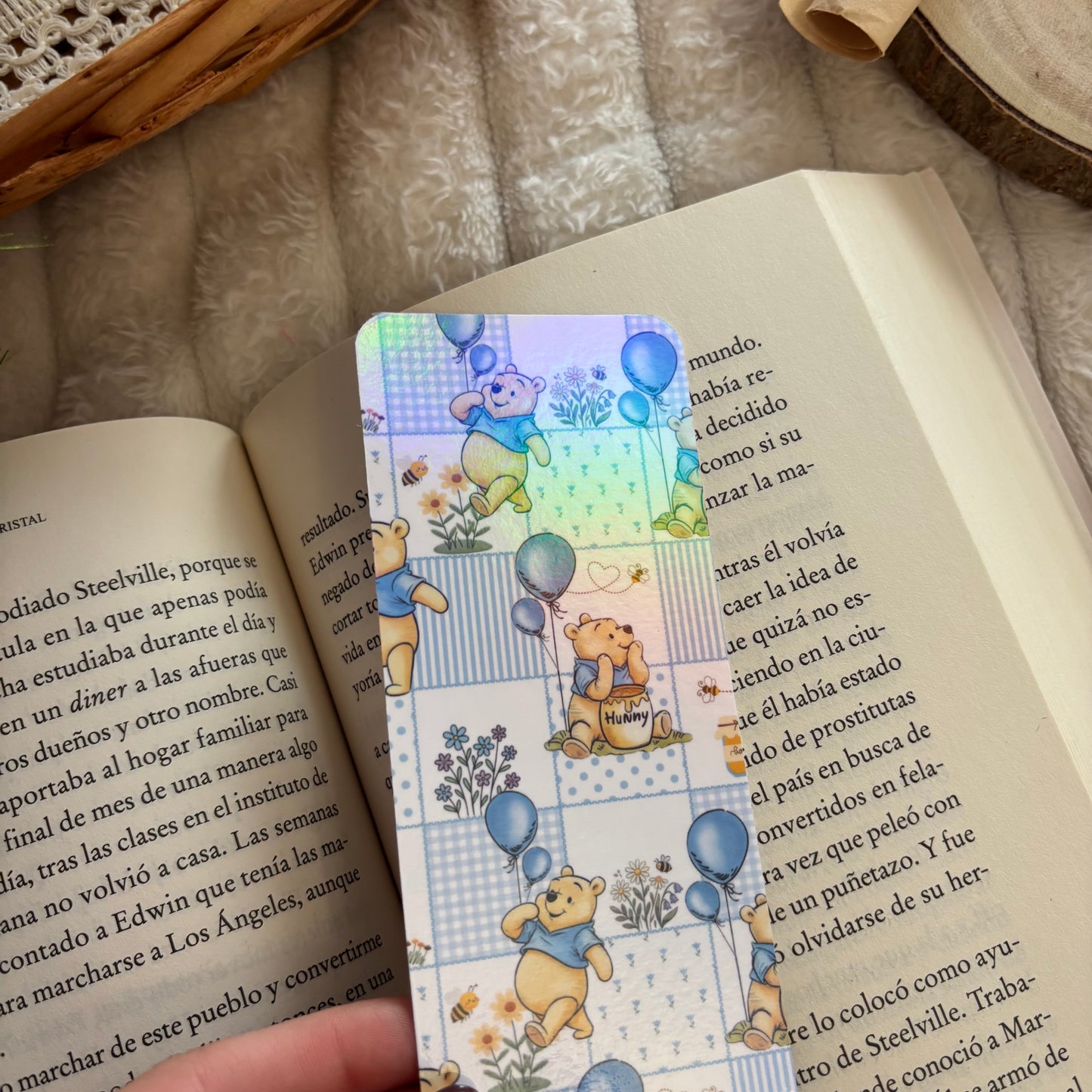 Marcapáginas blue Winnie holográfico