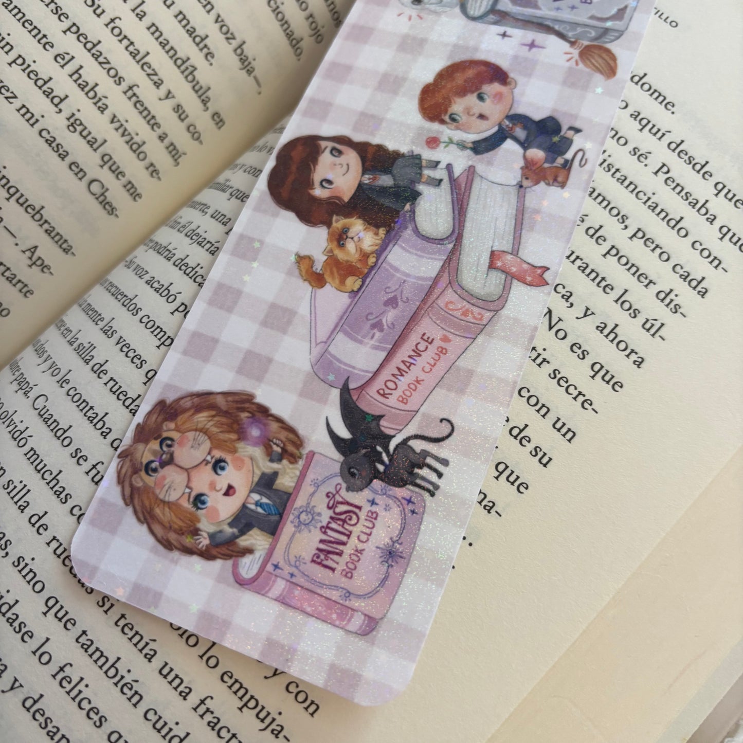 Marcapáginas Luna, Harry, Ron y Hermione holográfico