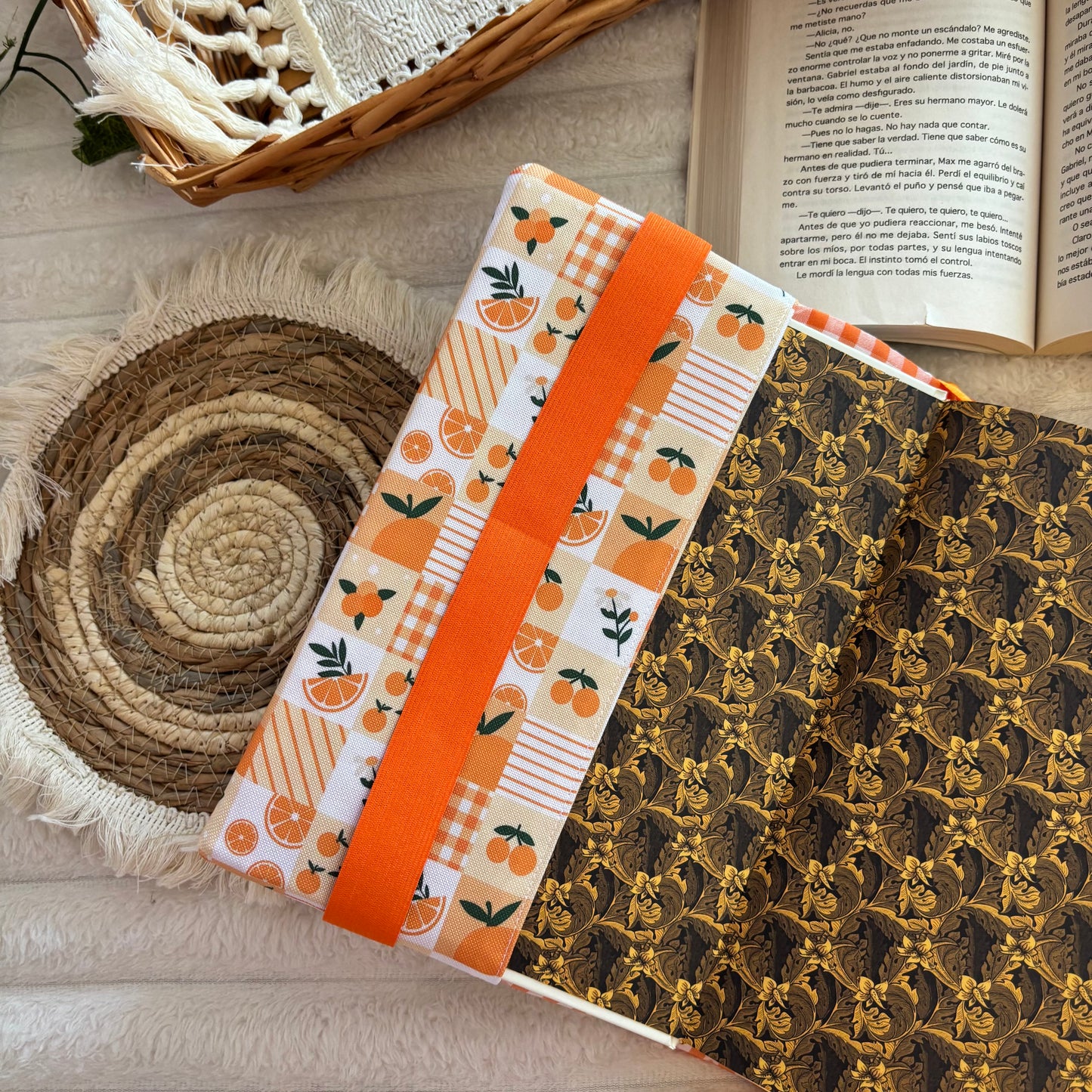 Funda ajustable naranjada impermeable