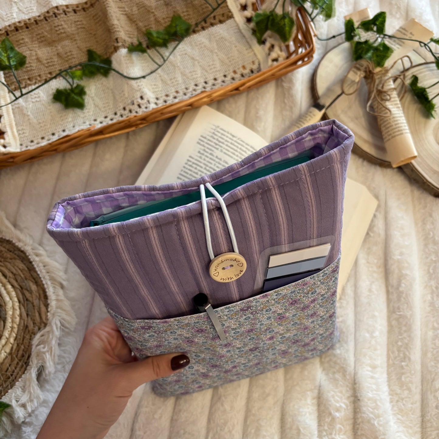 Funda literaria Ibiza con bolsillo
