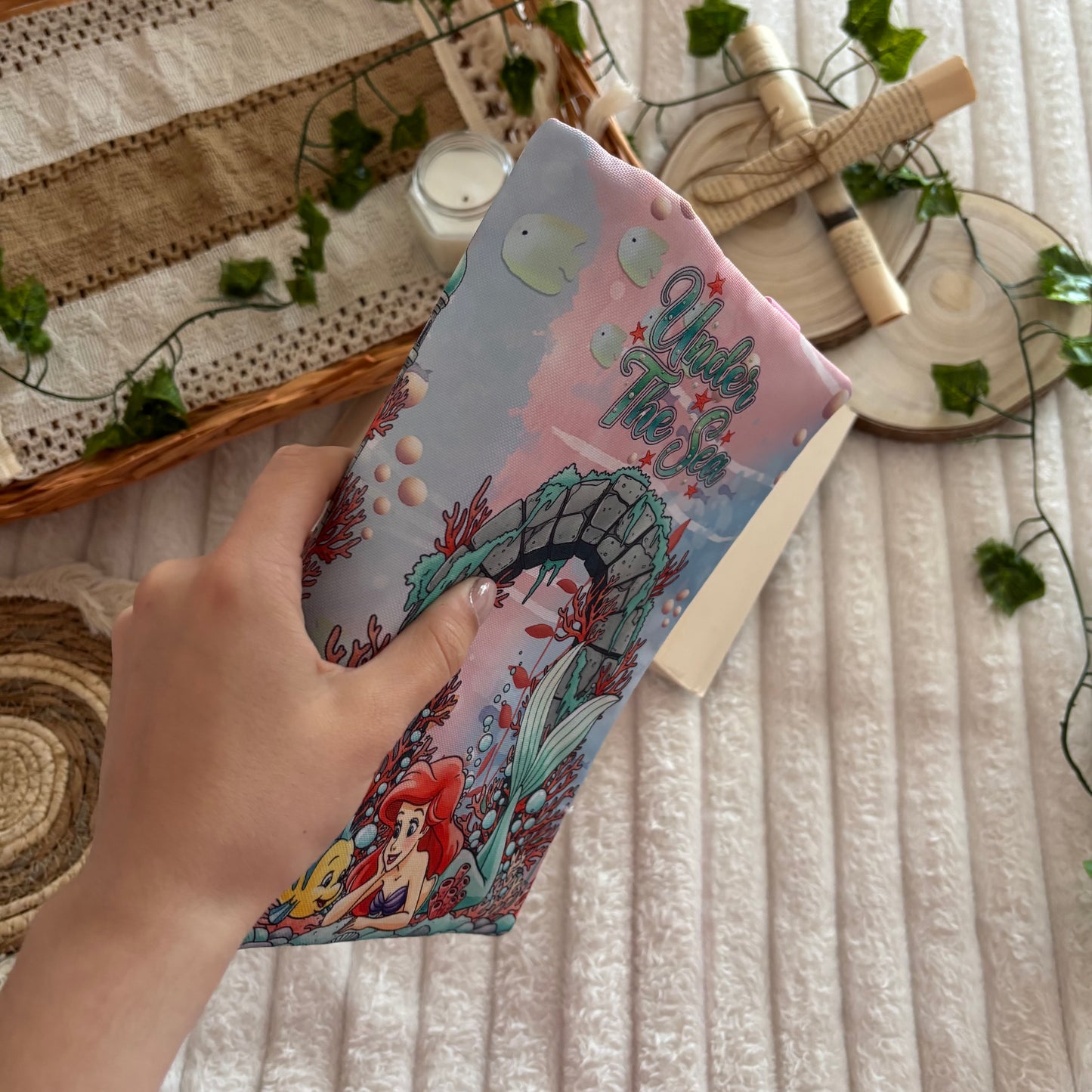 Funda ajustable La sirenita under the sea impermeable