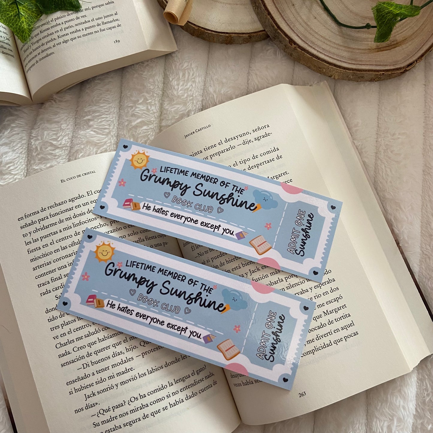 Marcapáginas Lifetime member of the grumpy sunshine bookclub