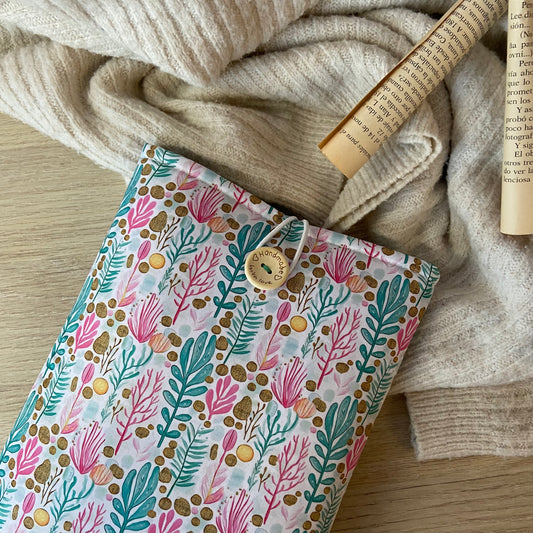 Funda literaria algas marinas