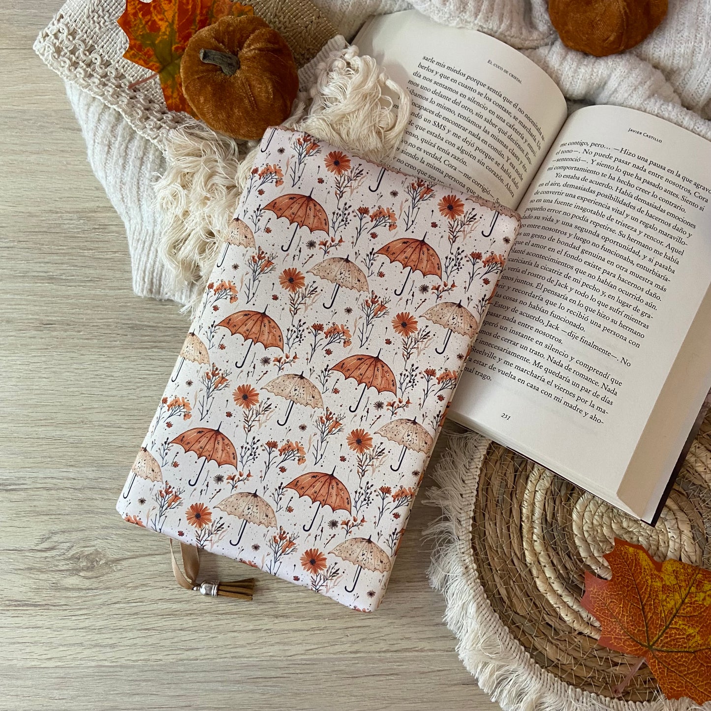 Funda ajustable paraguas otoñales