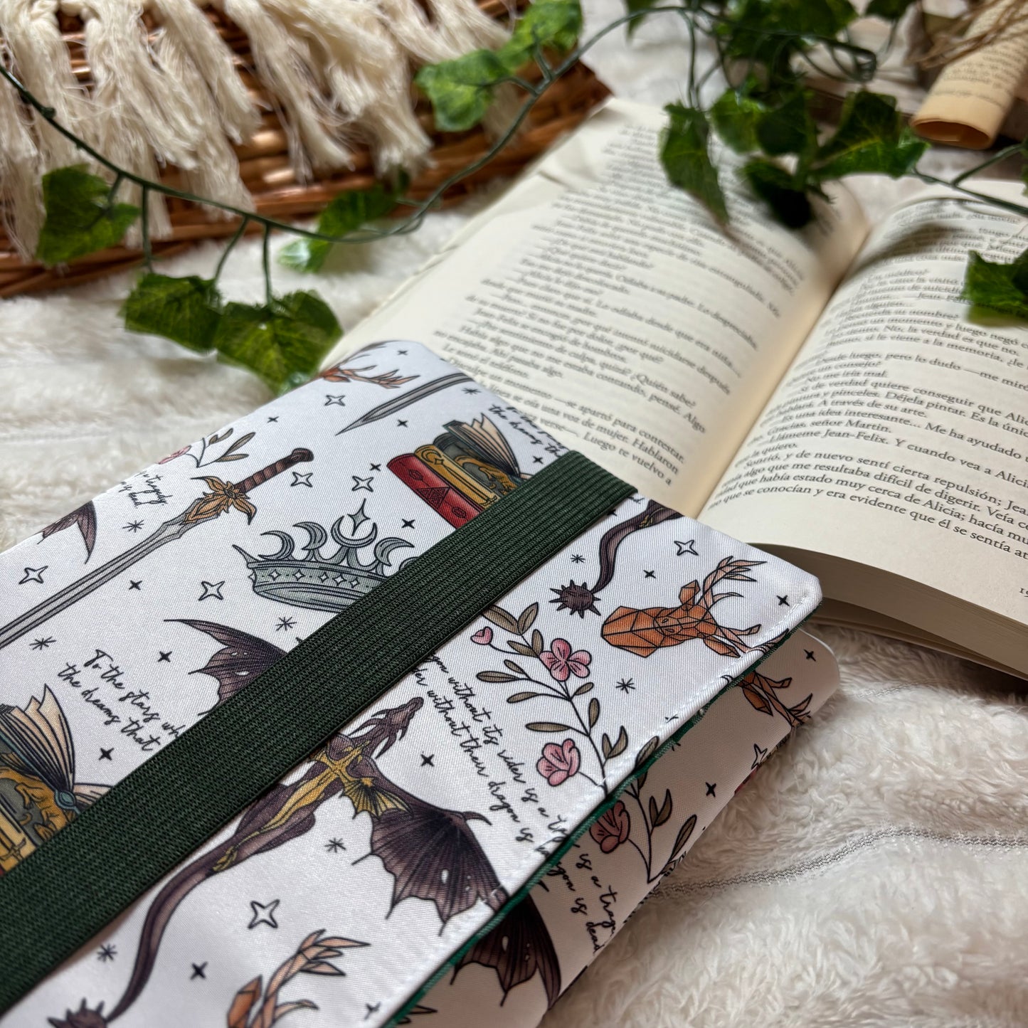 Funda de solapas para ebook Fourth wing + Velaris