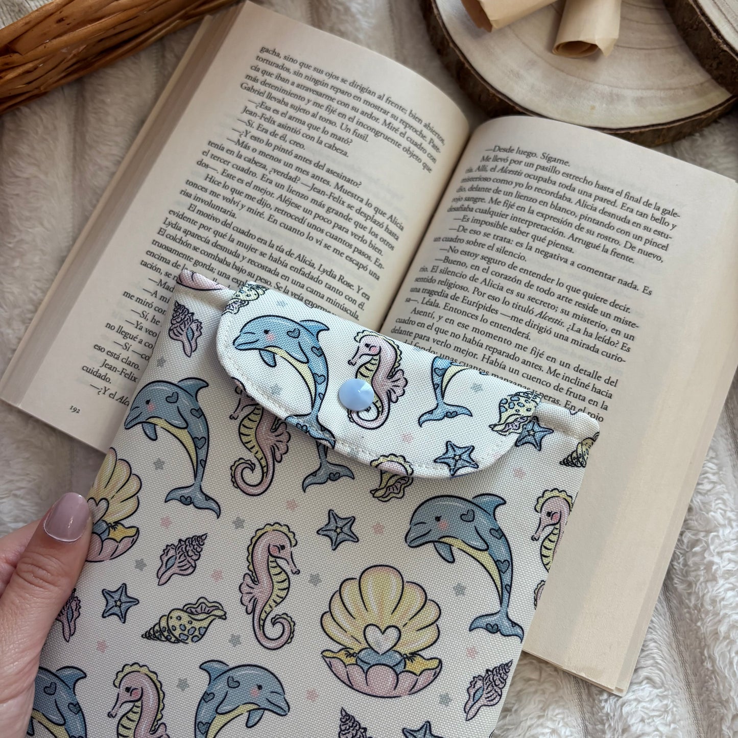 Funda kindle/kobo libra colour mar de perlas impermeable