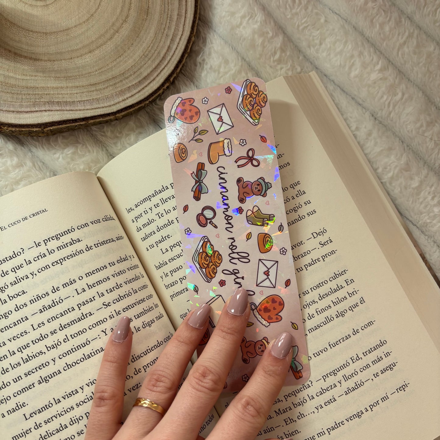 Marcapáginas cinnamonroll girlie holográfico