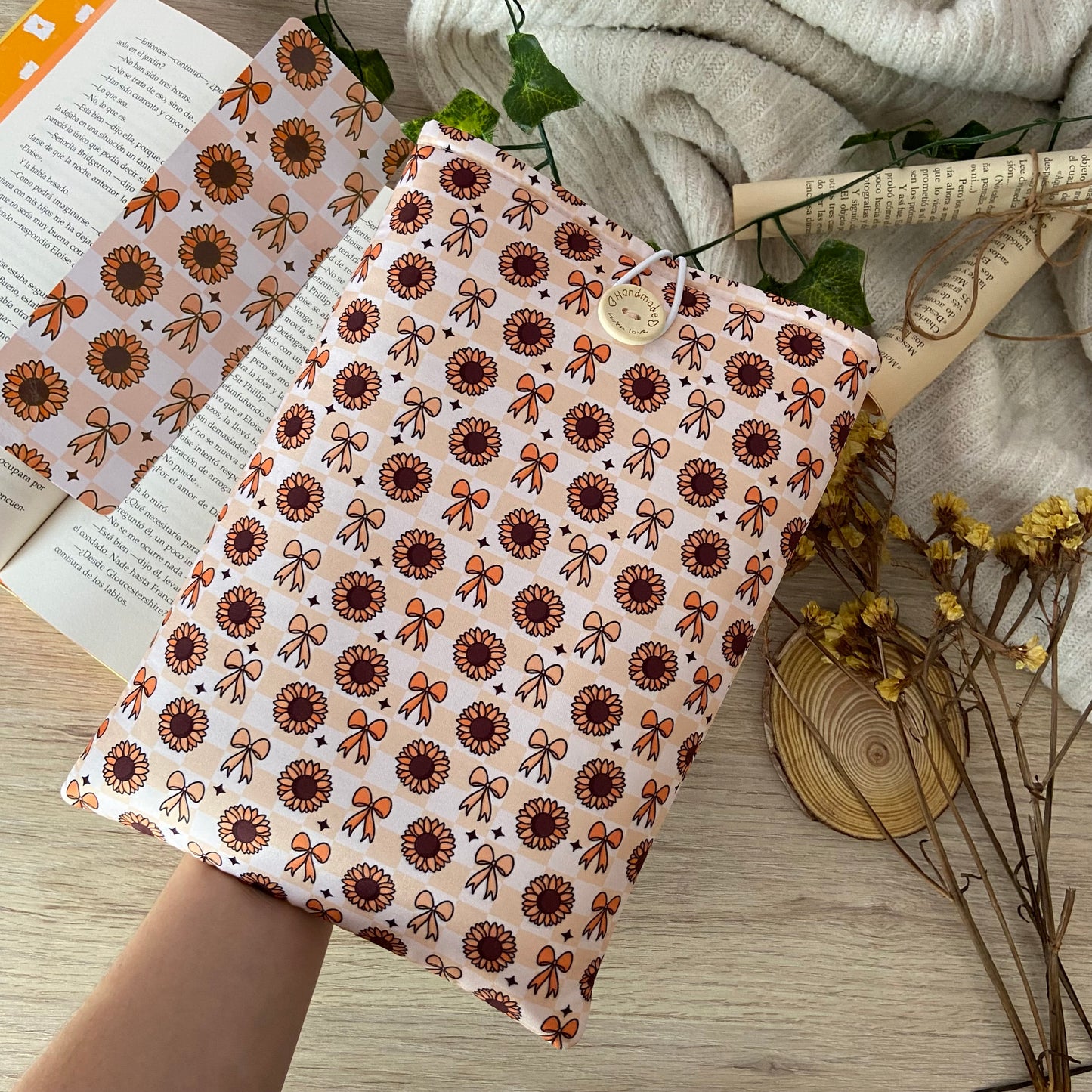 Funda literaria girasoles coquettes