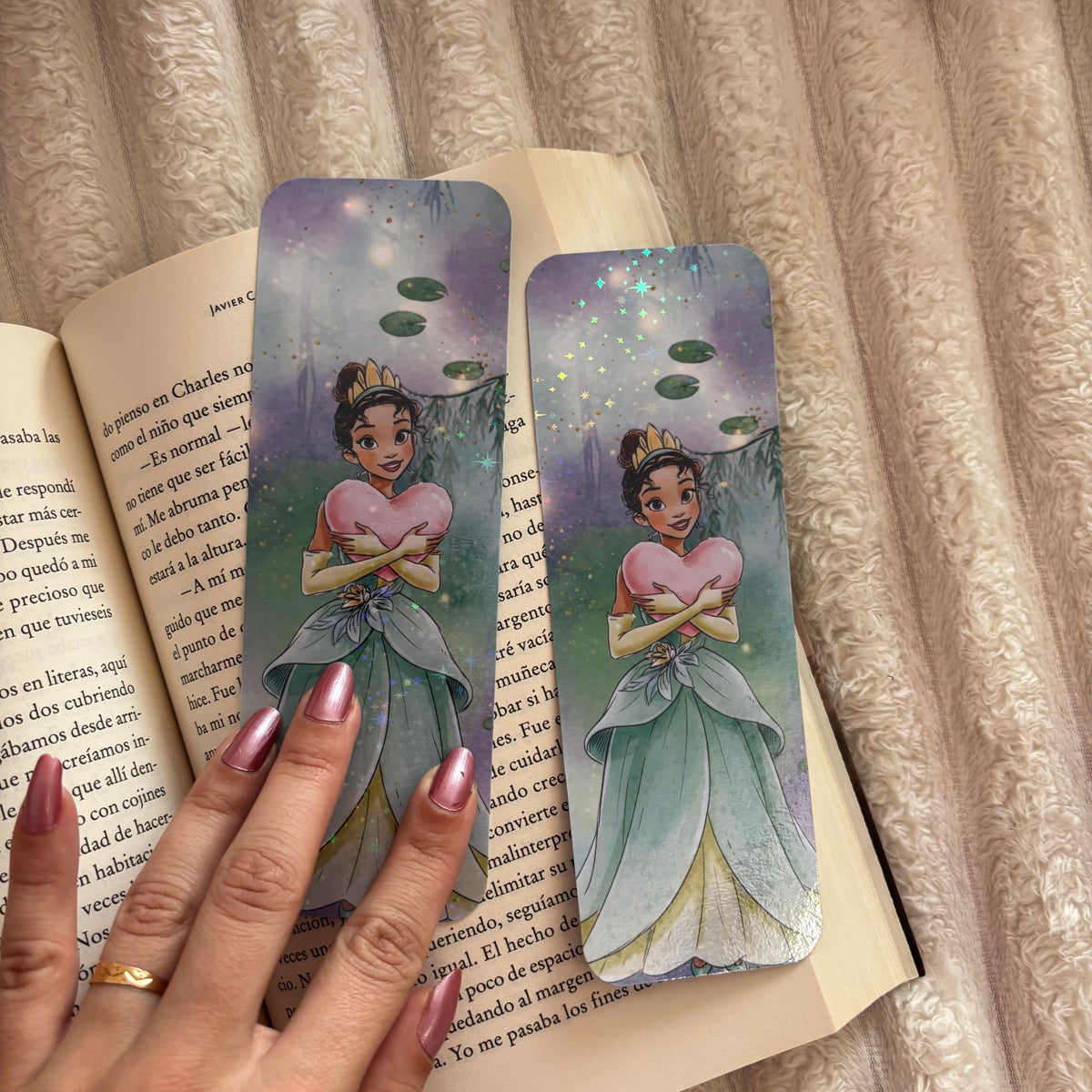Marcapáginas princesa Tiana holográfico
