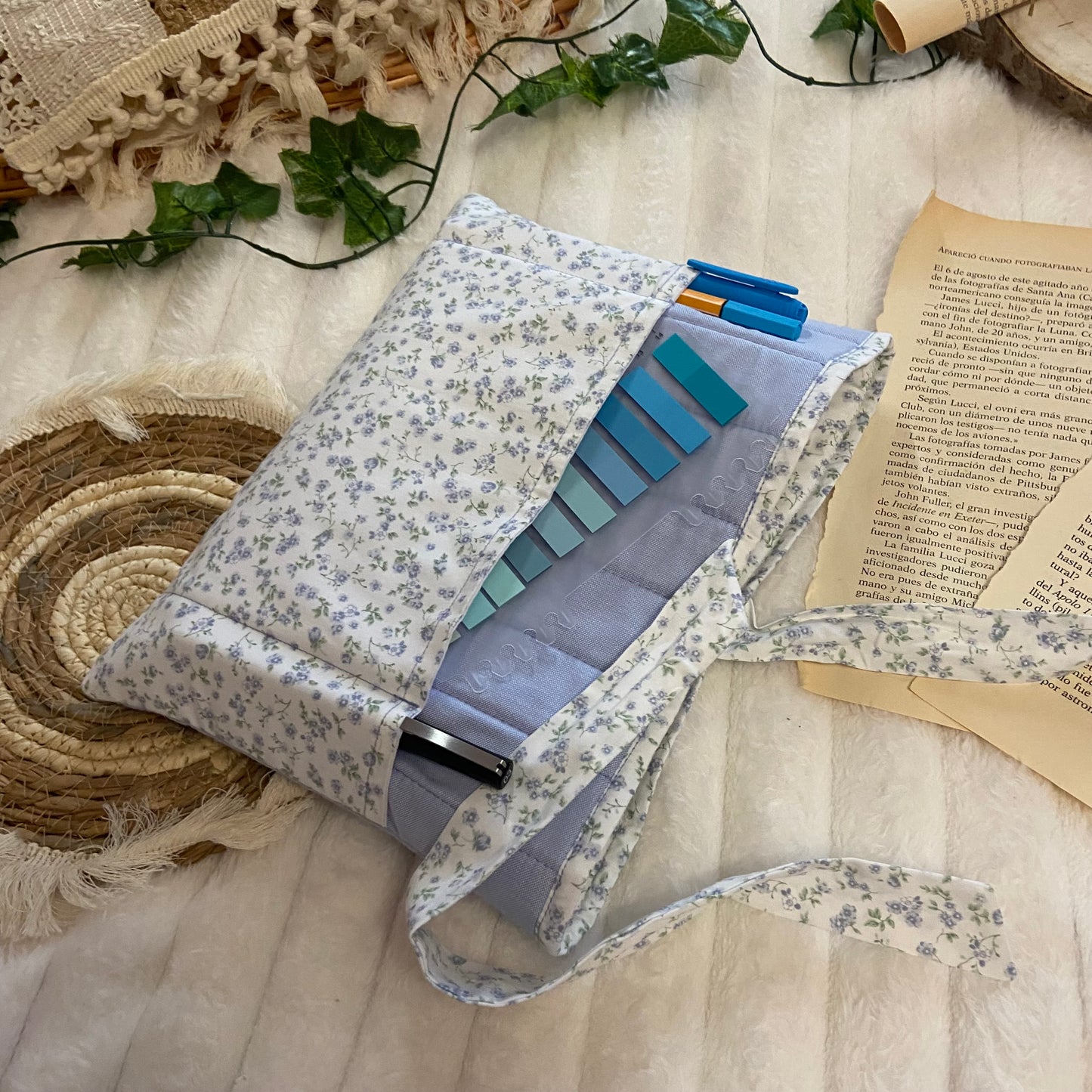 Funda literaria Bloom acolchada con bolsillos