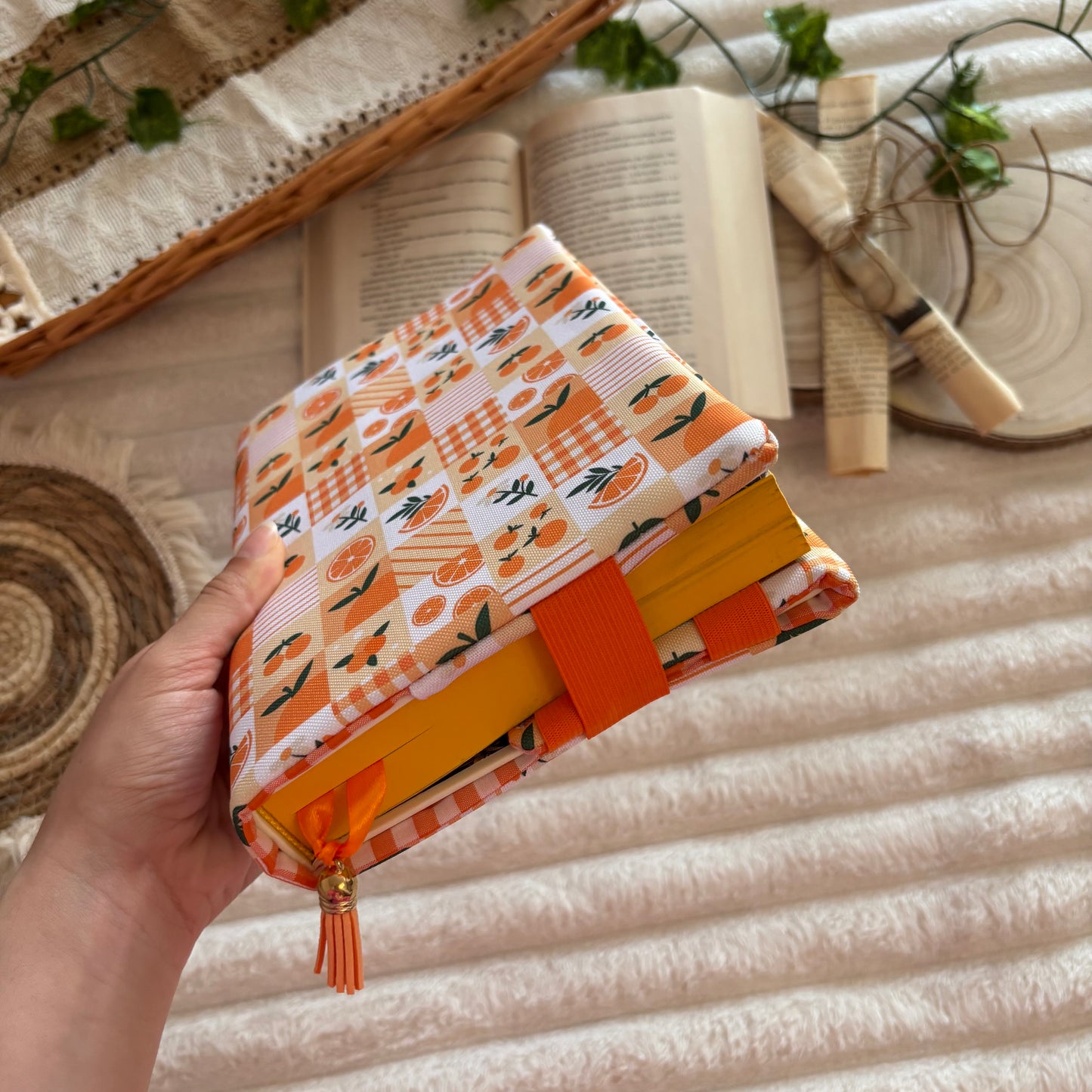 Funda ajustable naranjada impermeable