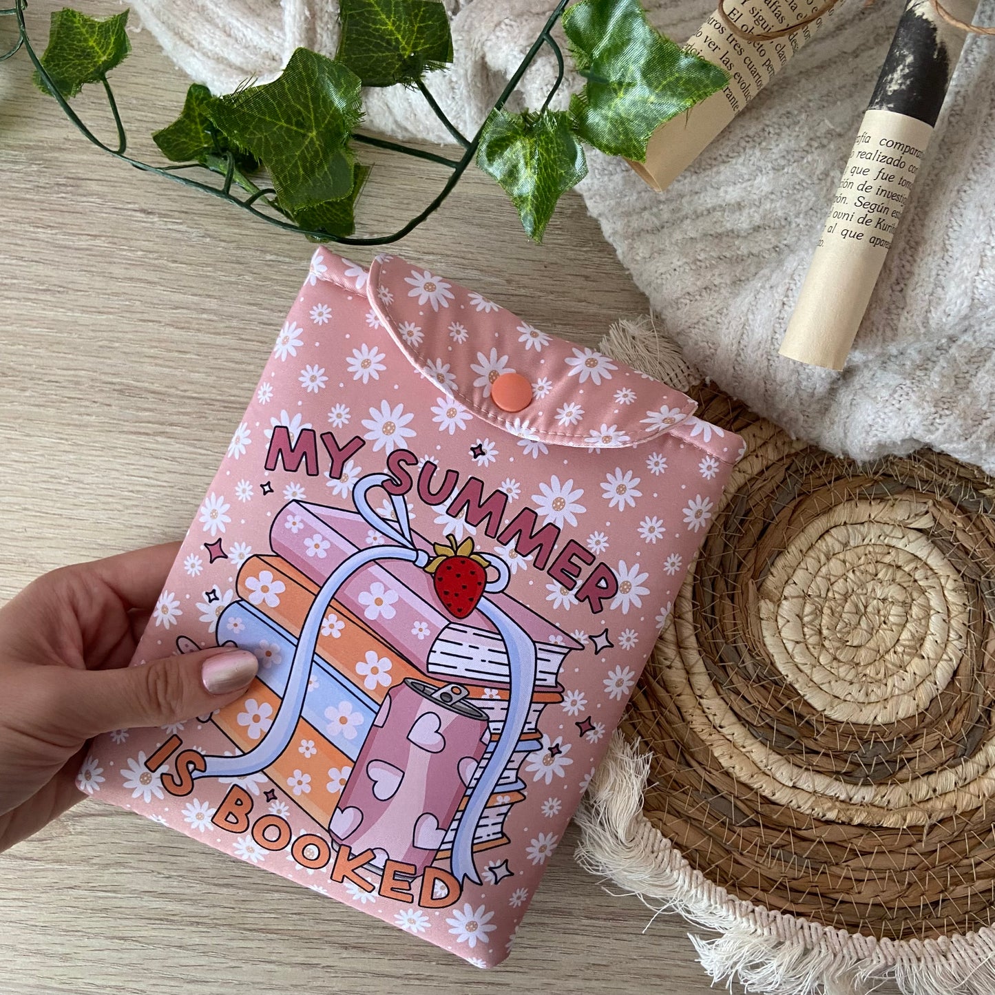 Funda kindle/kobo libra colour my summer is booked