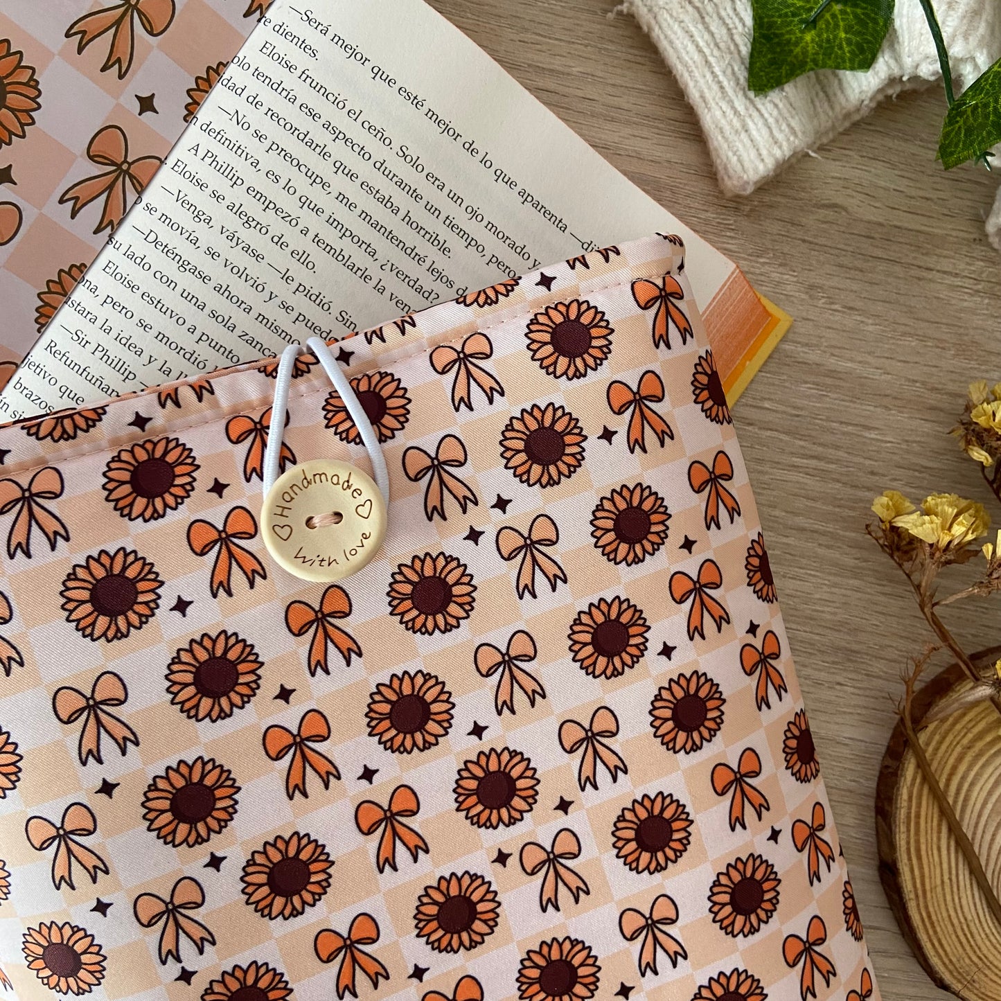 Funda literaria girasoles coquettes