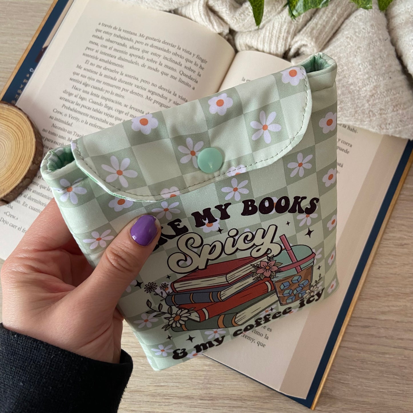 Funda kindle/kobo libra colour I like my books spicy and my coffee icy