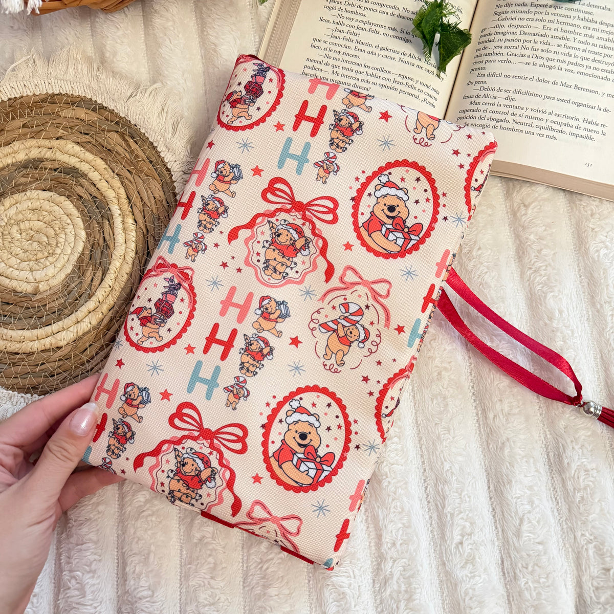Funda ajustable Winnie navideño impermeable