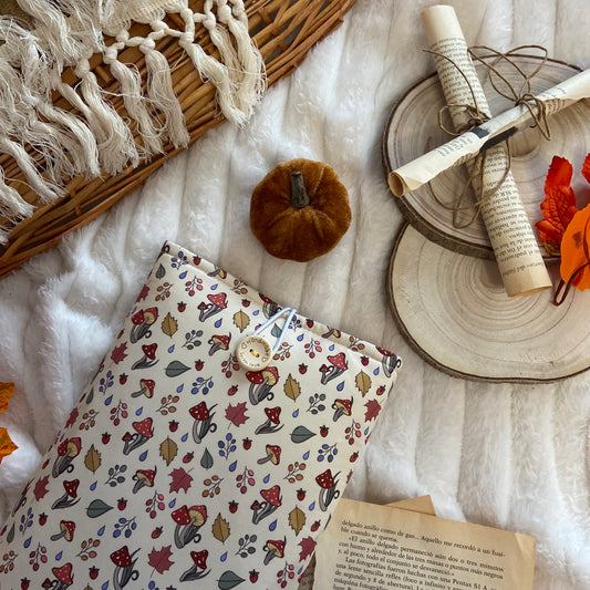 Funda literaria lectura en otoño