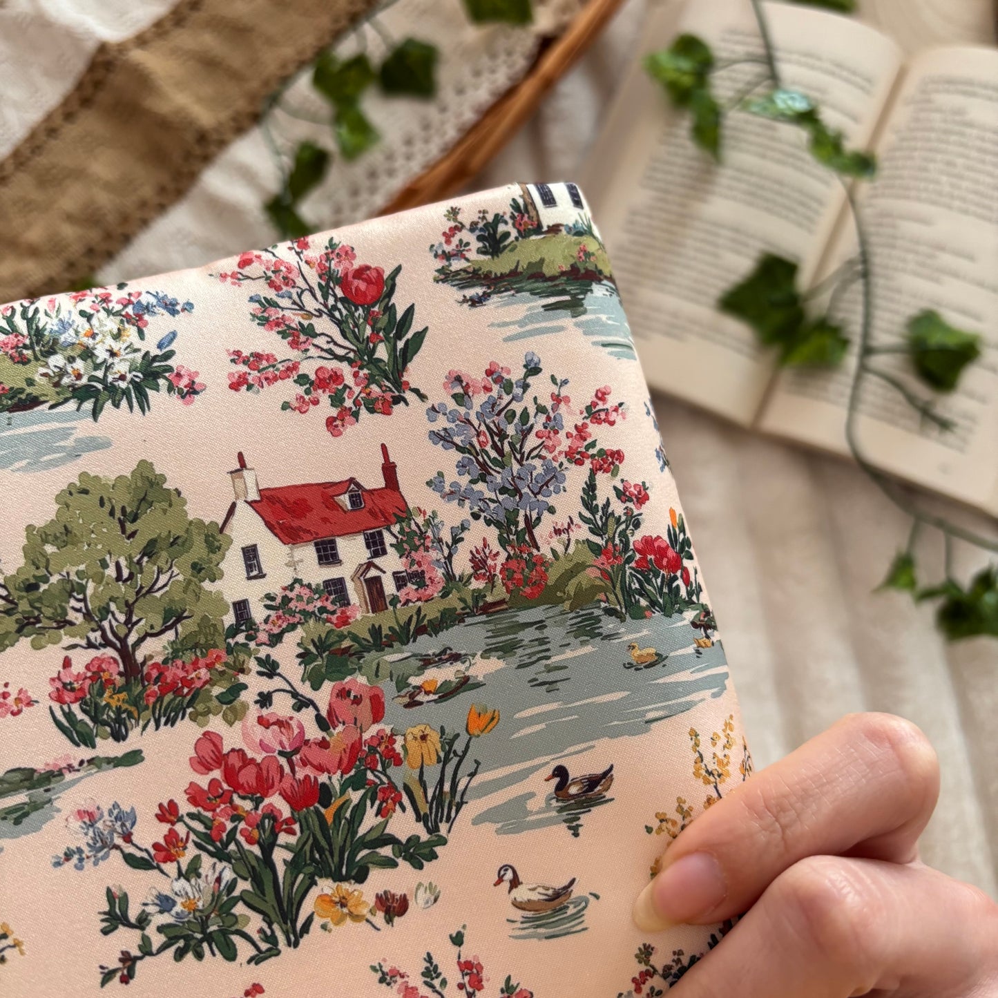 Funda ajustable pueblo primaveral