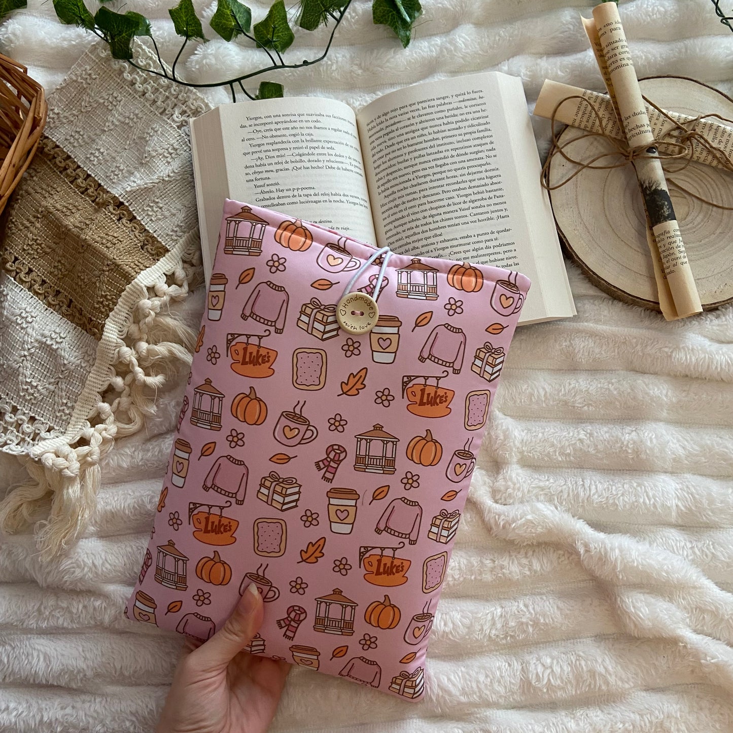 Funda literaria Gilmore girls en rosa