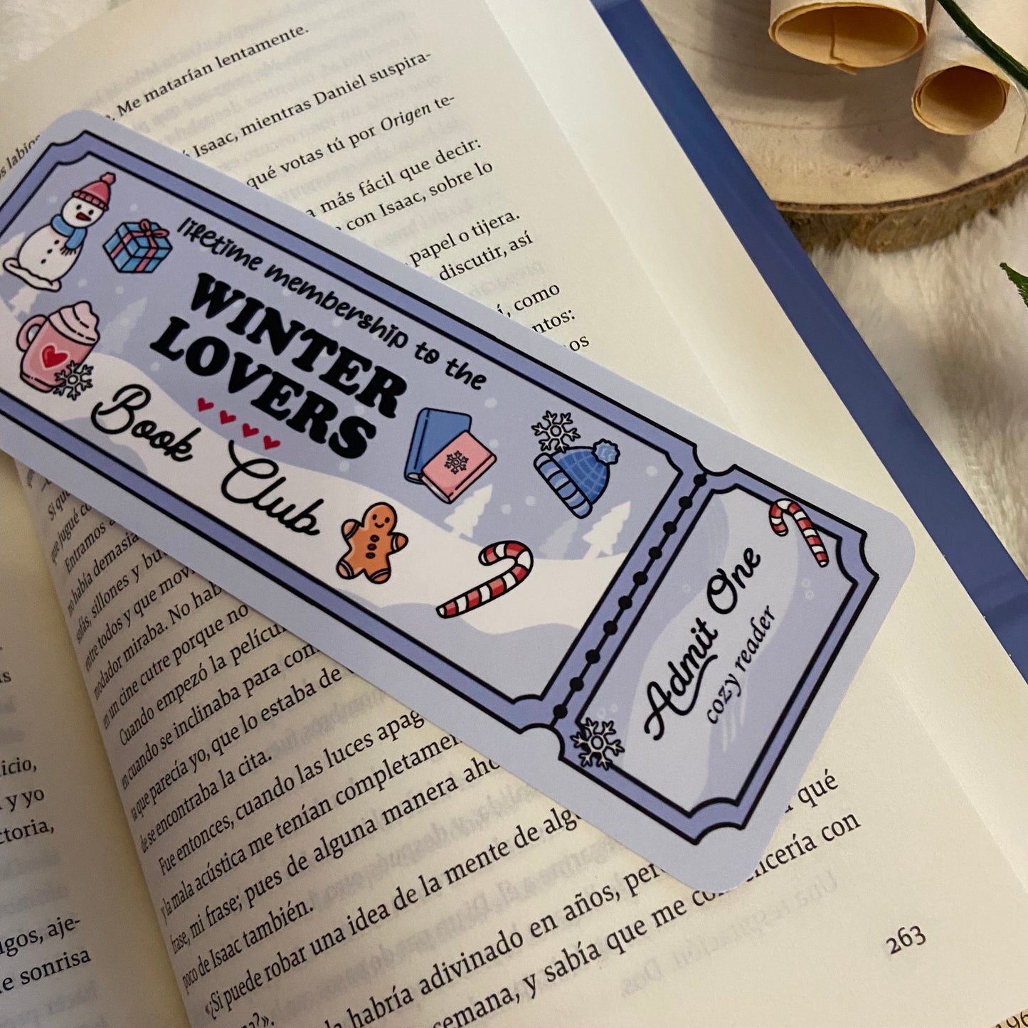 Marcapáginas Winter lovers bookclub