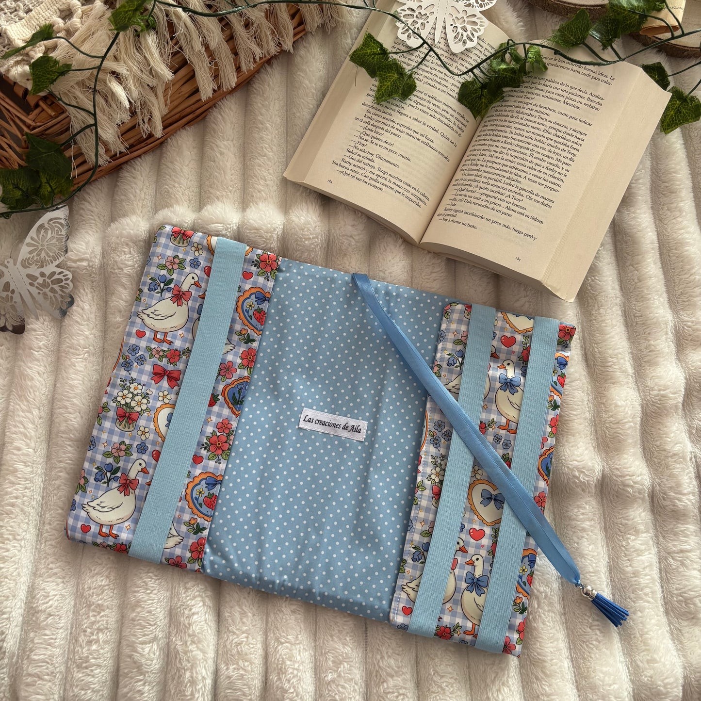 Funda ajustable primavera vichy