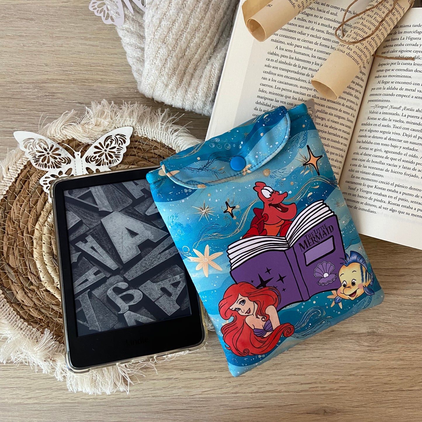 Funda kindle/kobo libra colour La sirenita