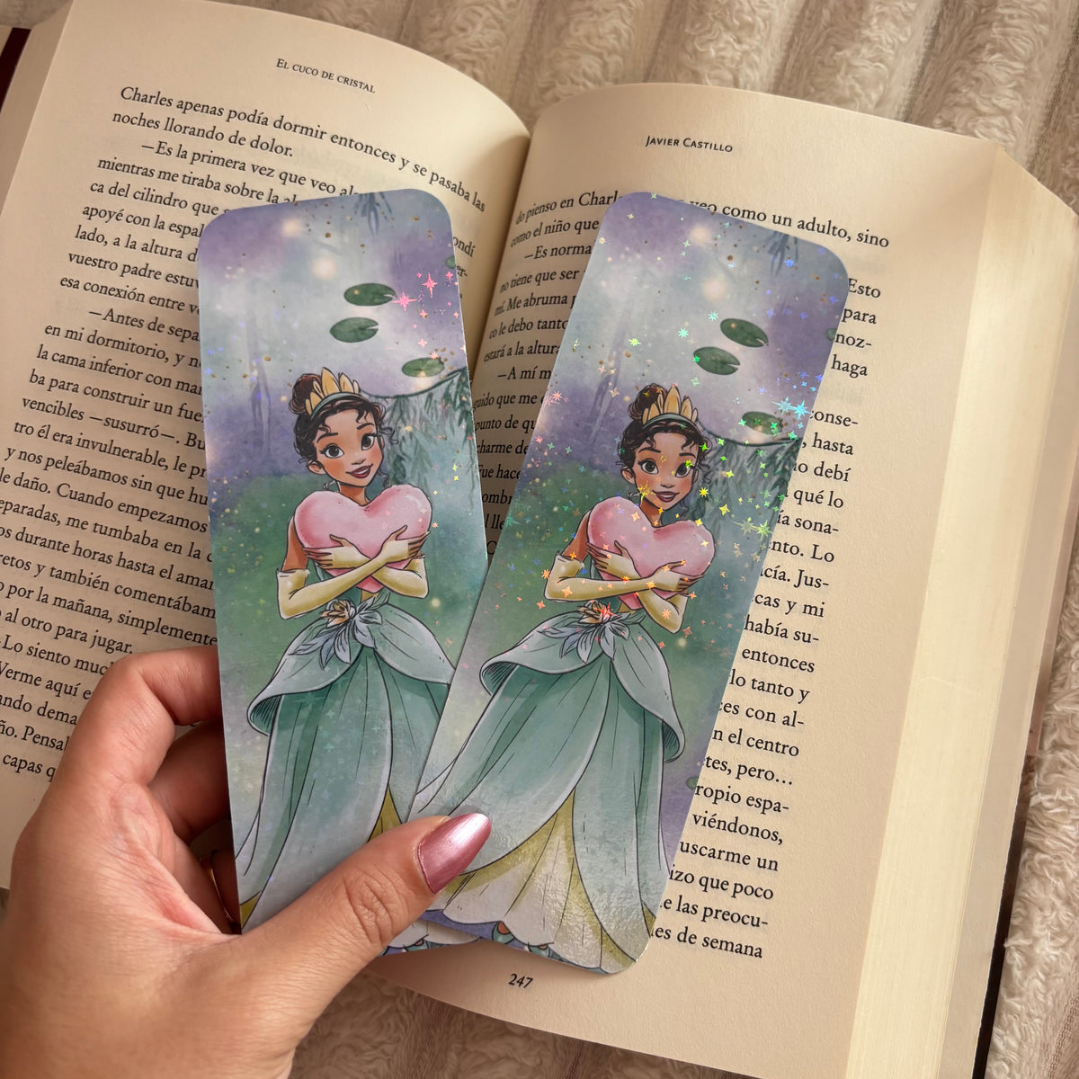 Marcapáginas princesa Tiana holográfico