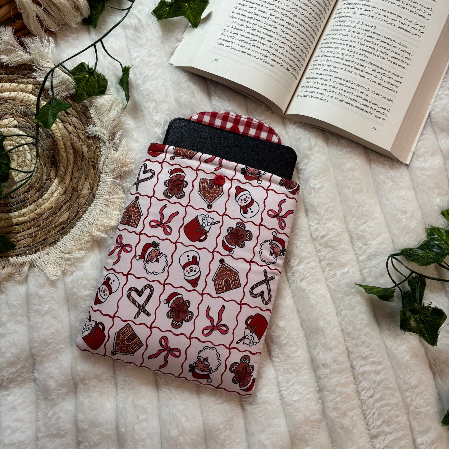 Funda kindle/kobo libra colour Santa Claus is coming to town