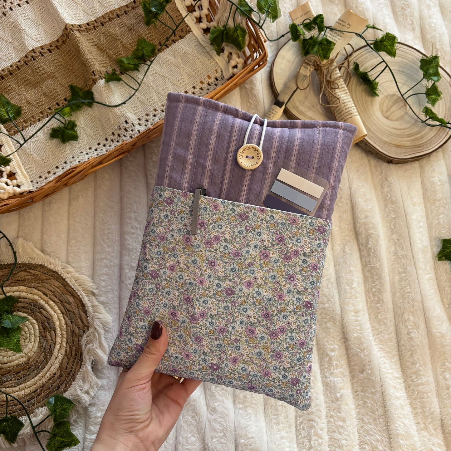 Funda literaria Ibiza con bolsillo
