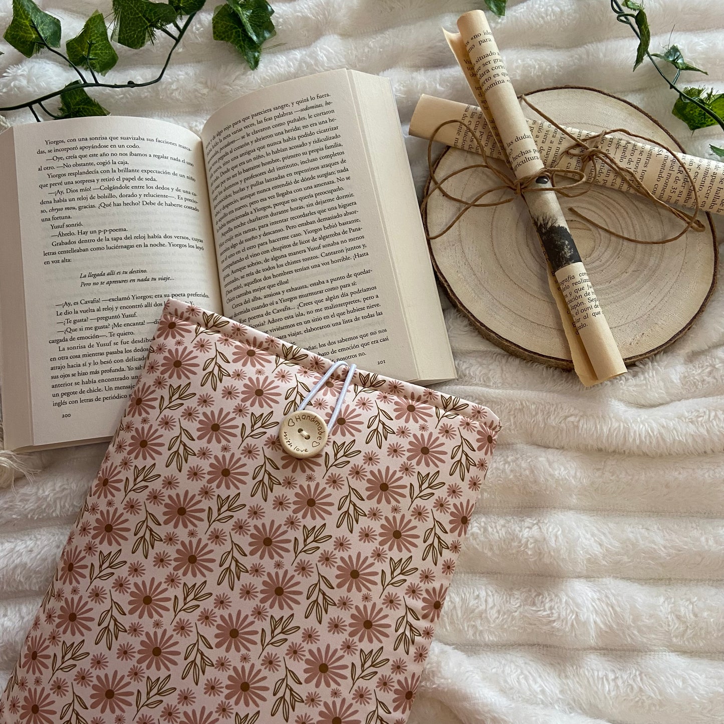 Funda literaria daisy flowers