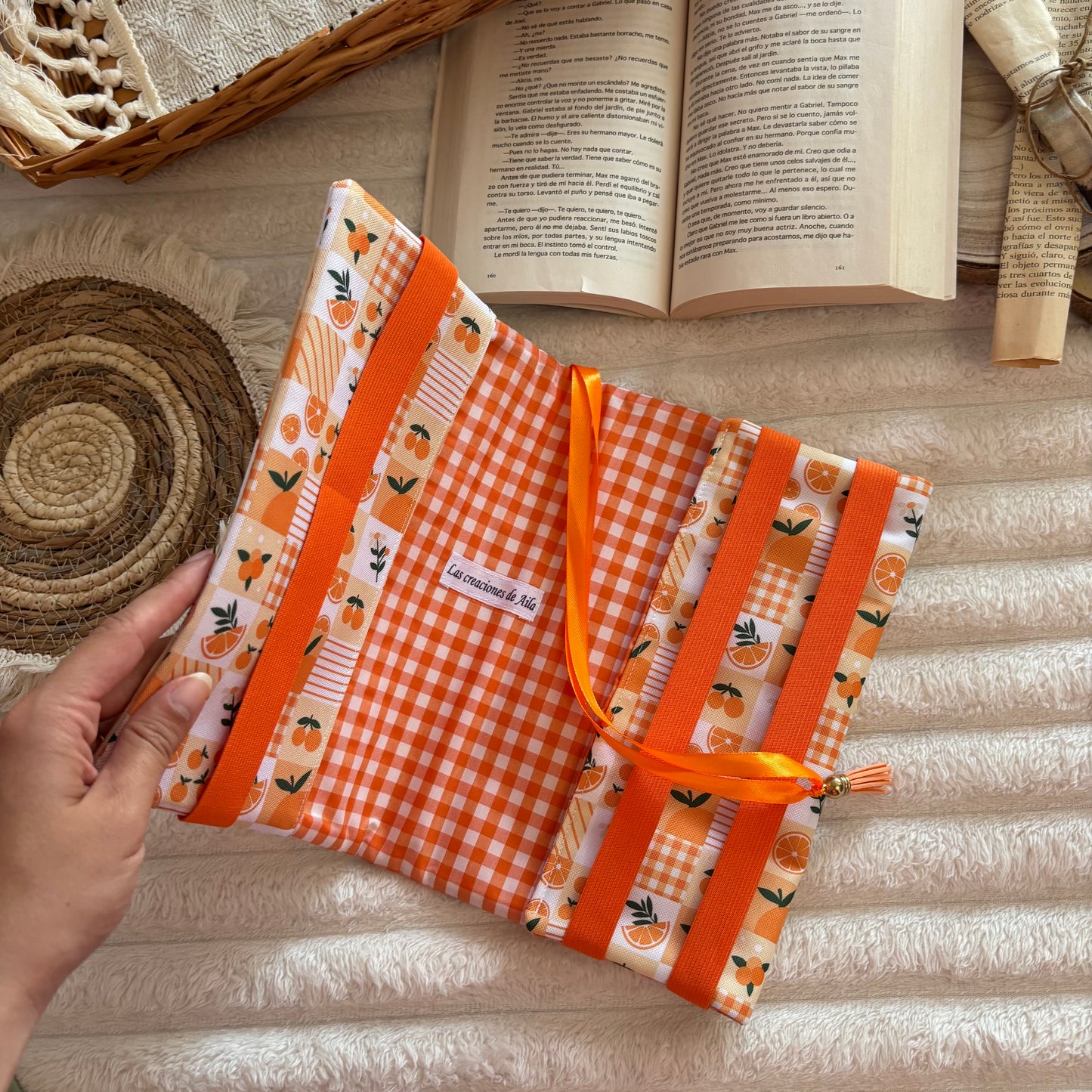 Funda ajustable naranjada impermeable